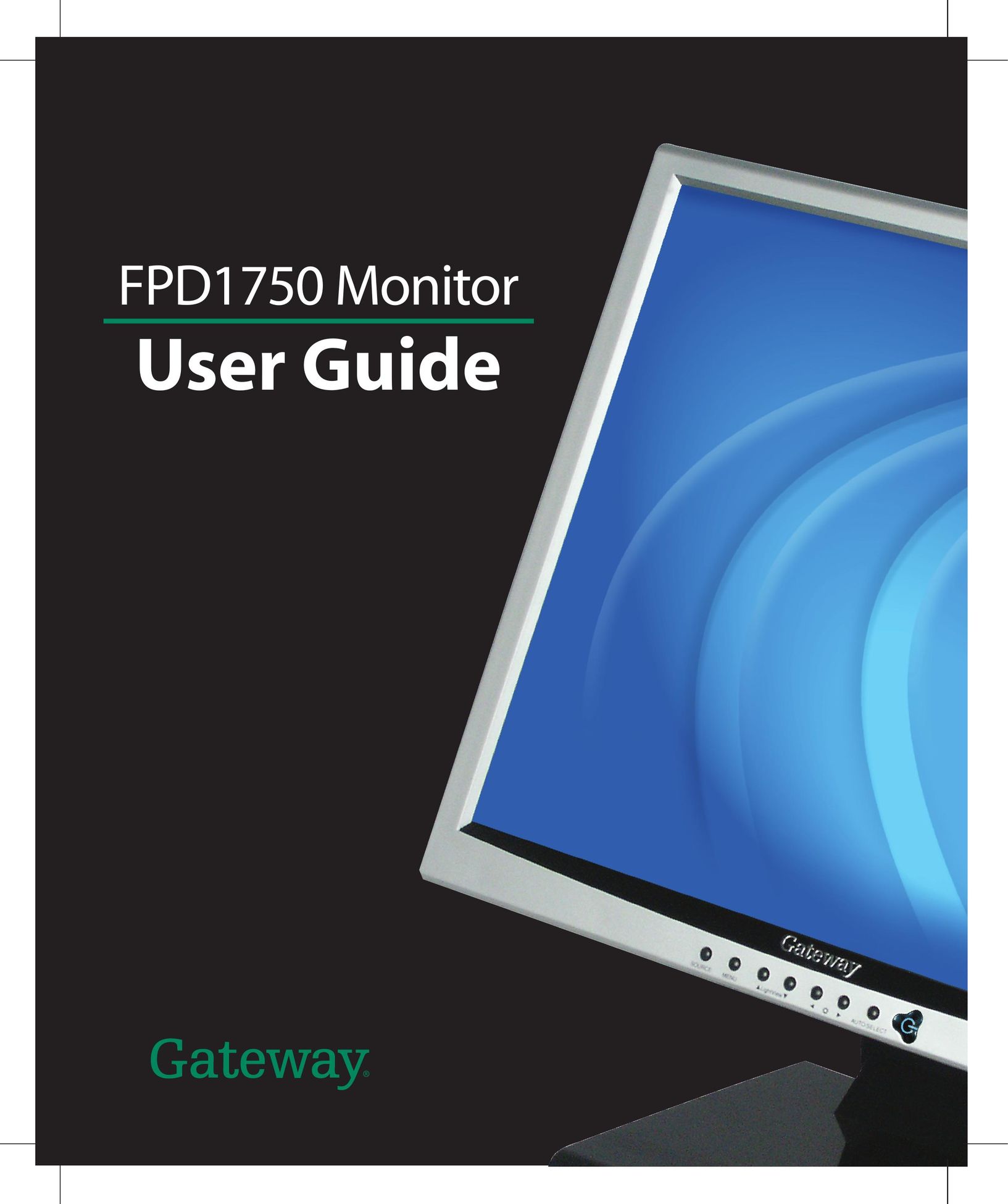 Gateway FPD1750 Computer Monitor User Manual