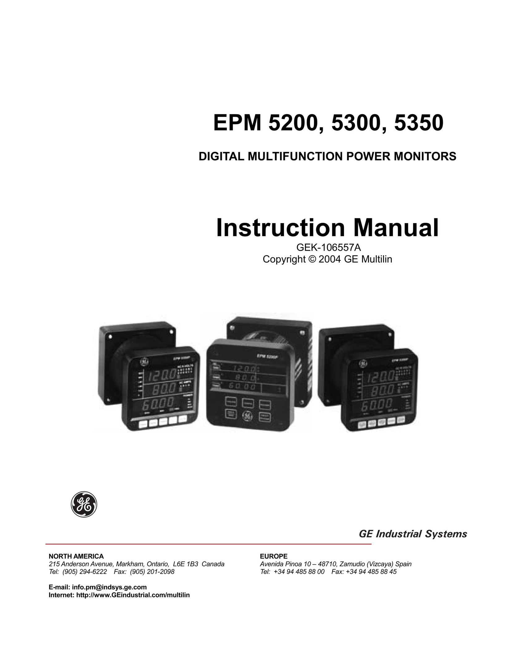 GE EPM 5200 Computer Monitor User Manual