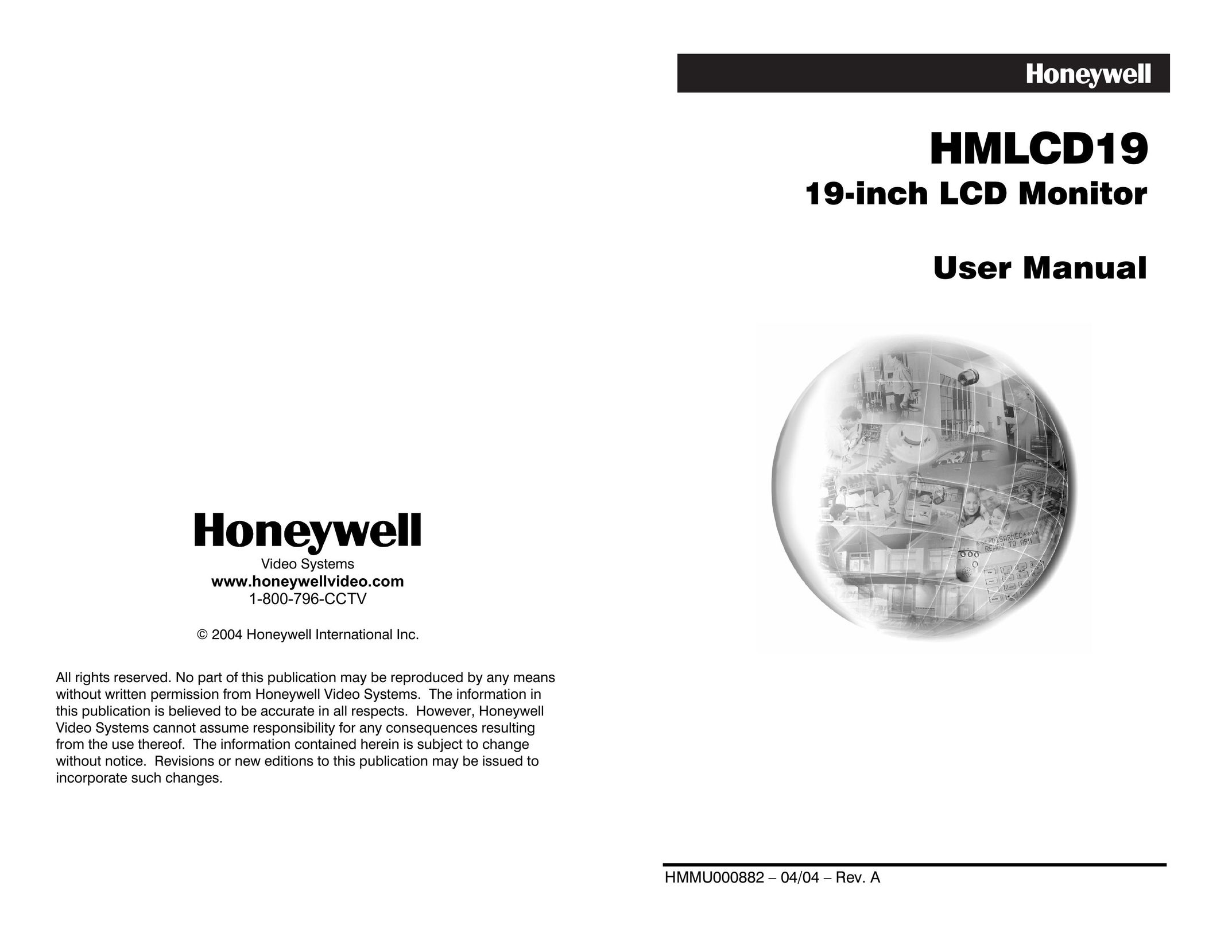 Honeywell HMLCD19 Computer Monitor User Manual