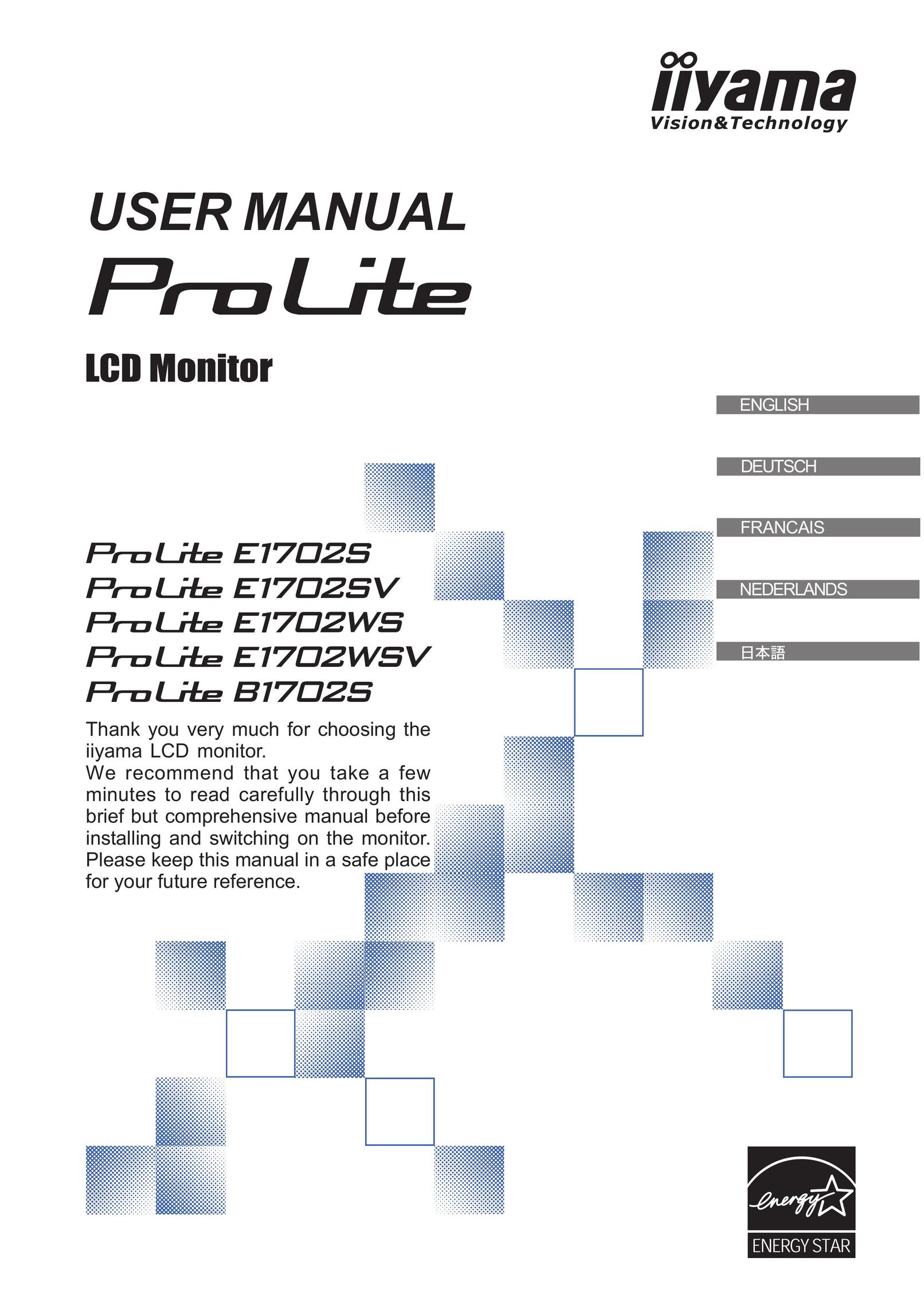 Iiyama B1702S Computer Monitor User Manual