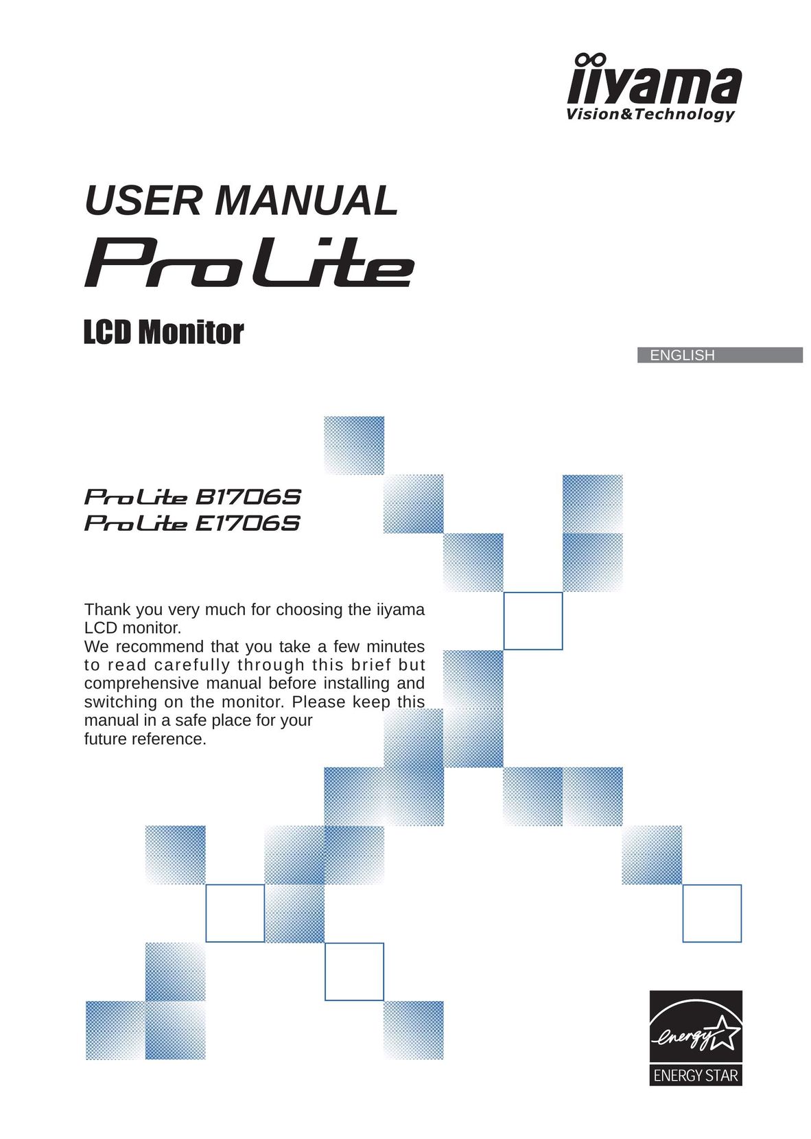 Iiyama E1706S Computer Monitor User Manual