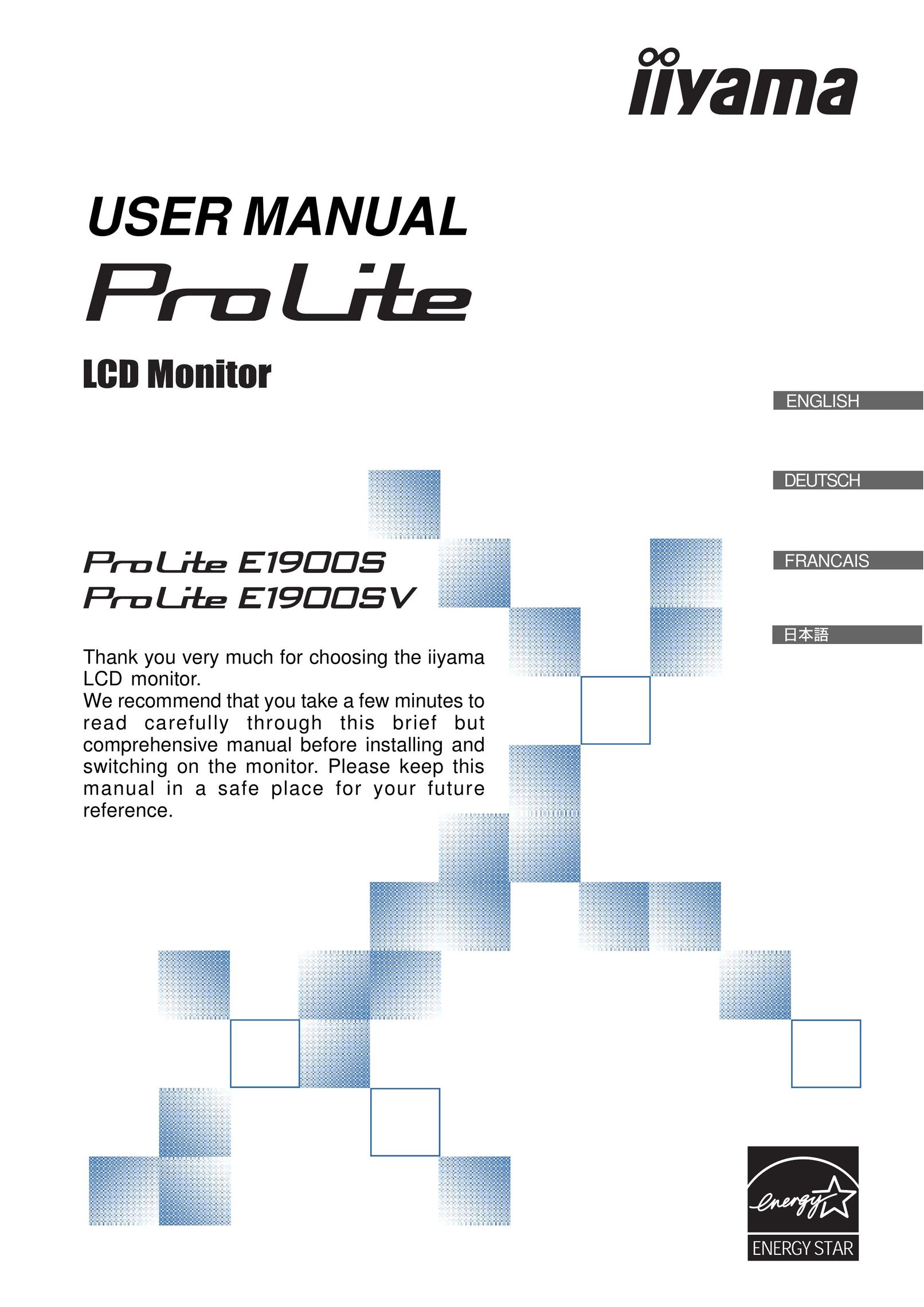 Iiyama E1900S Computer Monitor User Manual