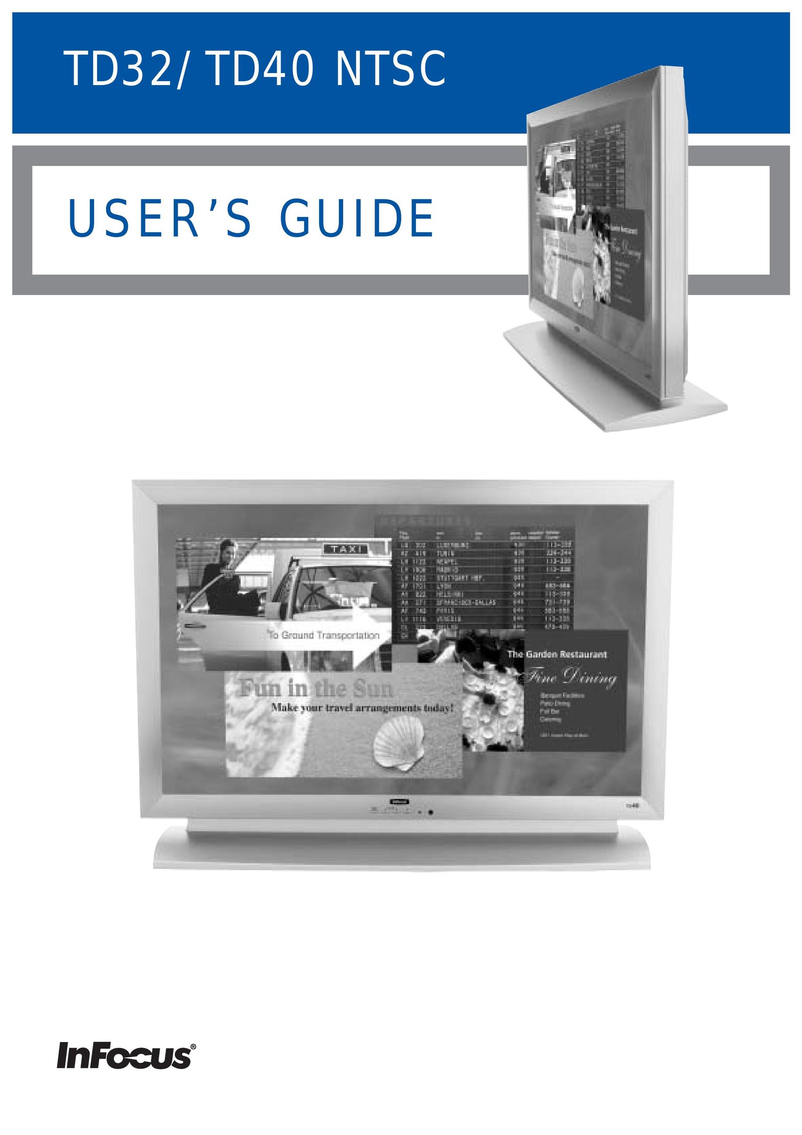 InFocus TD40 NTSC Computer Monitor User Manual