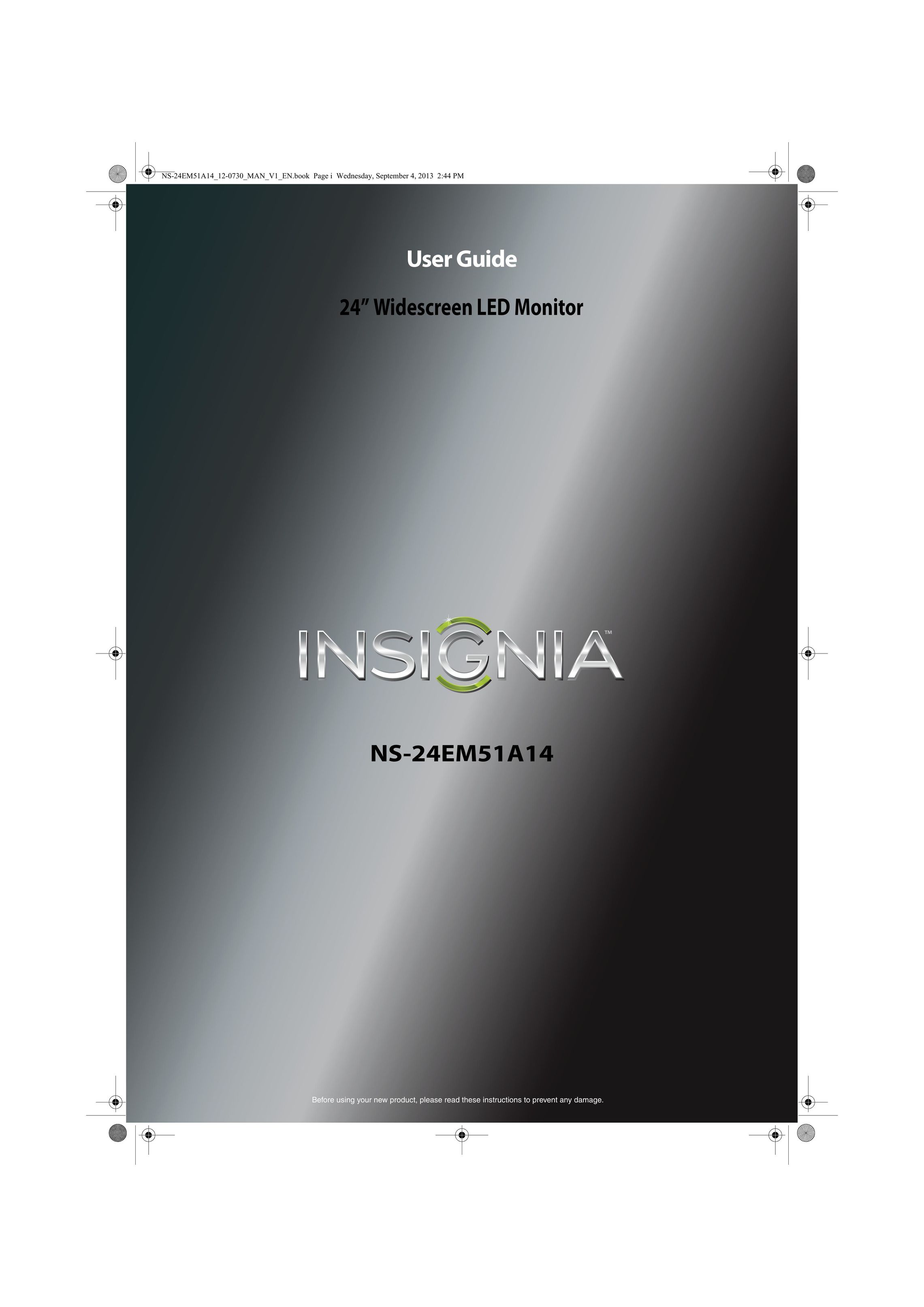 Insignia NS-24EM51A14 Computer Monitor User Manual