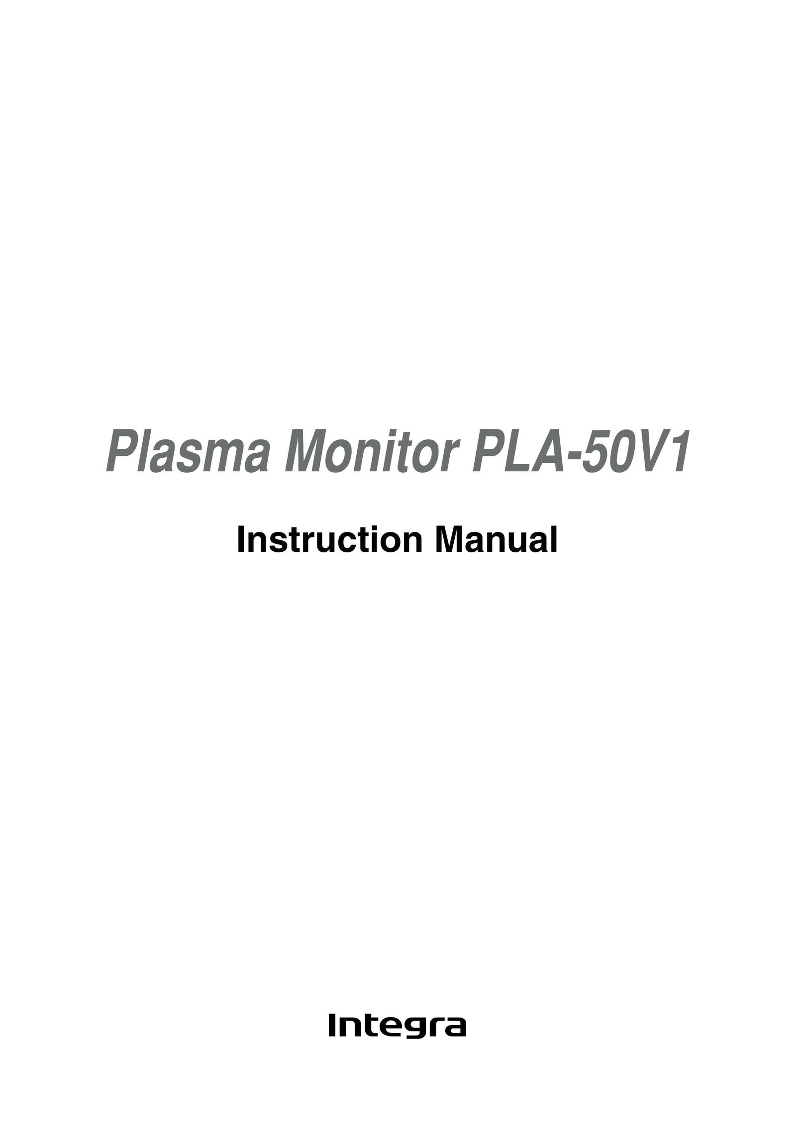 Integra PLA-50V1 Computer Monitor User Manual