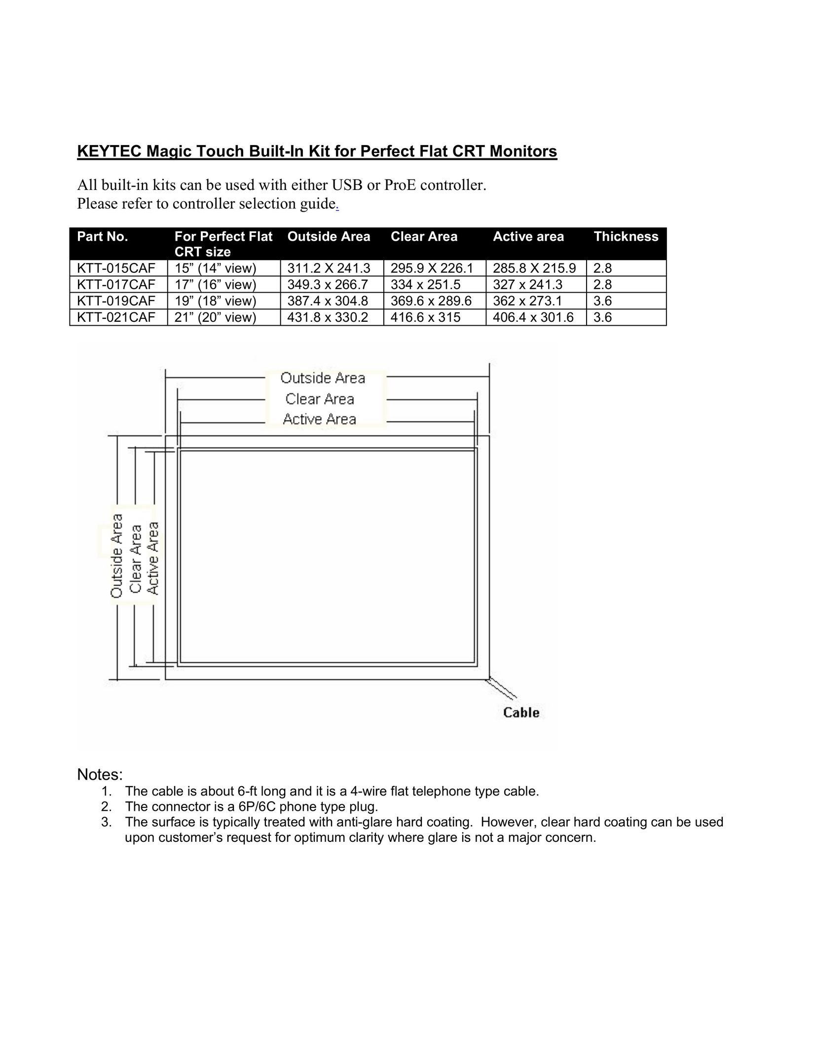 Keytec KTT-015CAF Computer Monitor User Manual