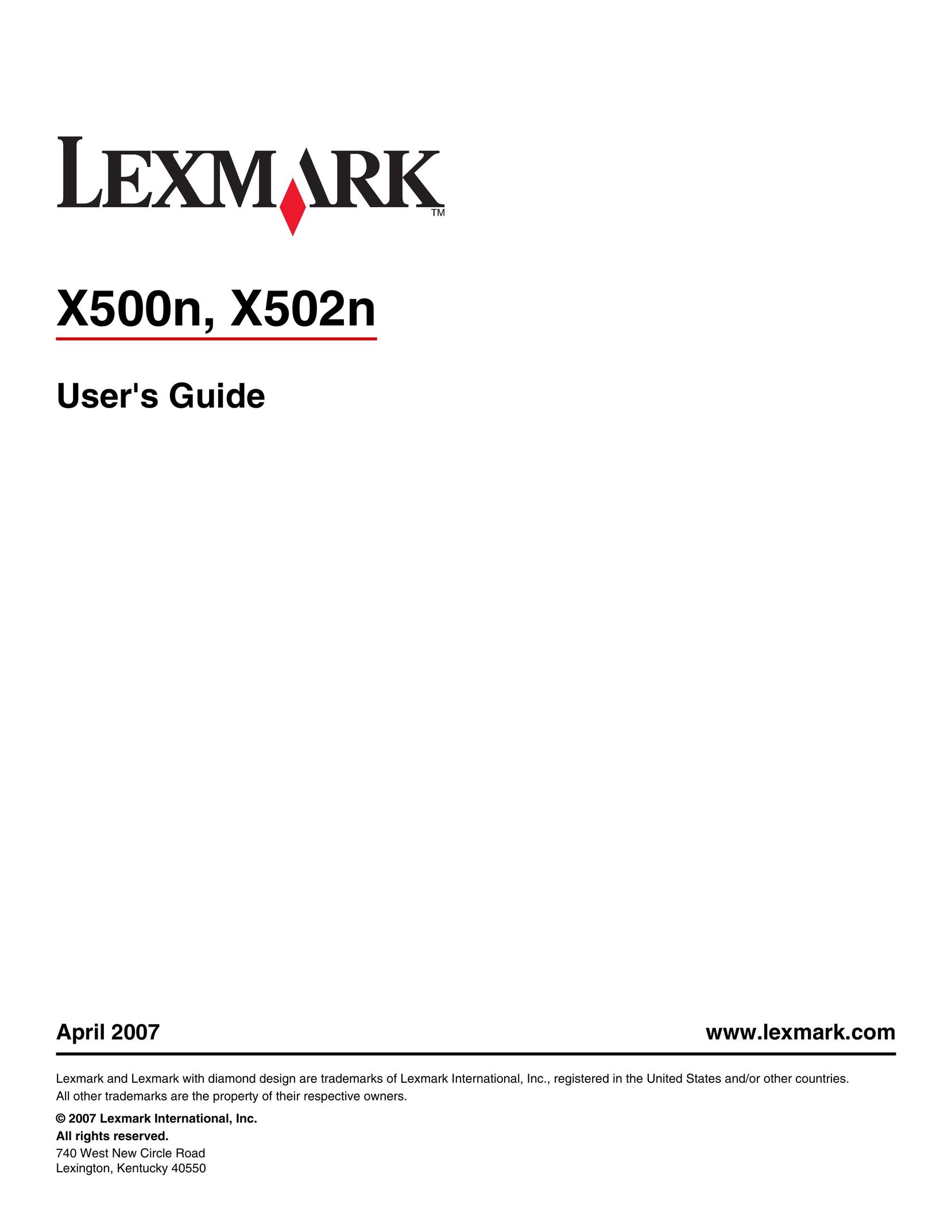 Lexmark X502N Computer Monitor User Manual