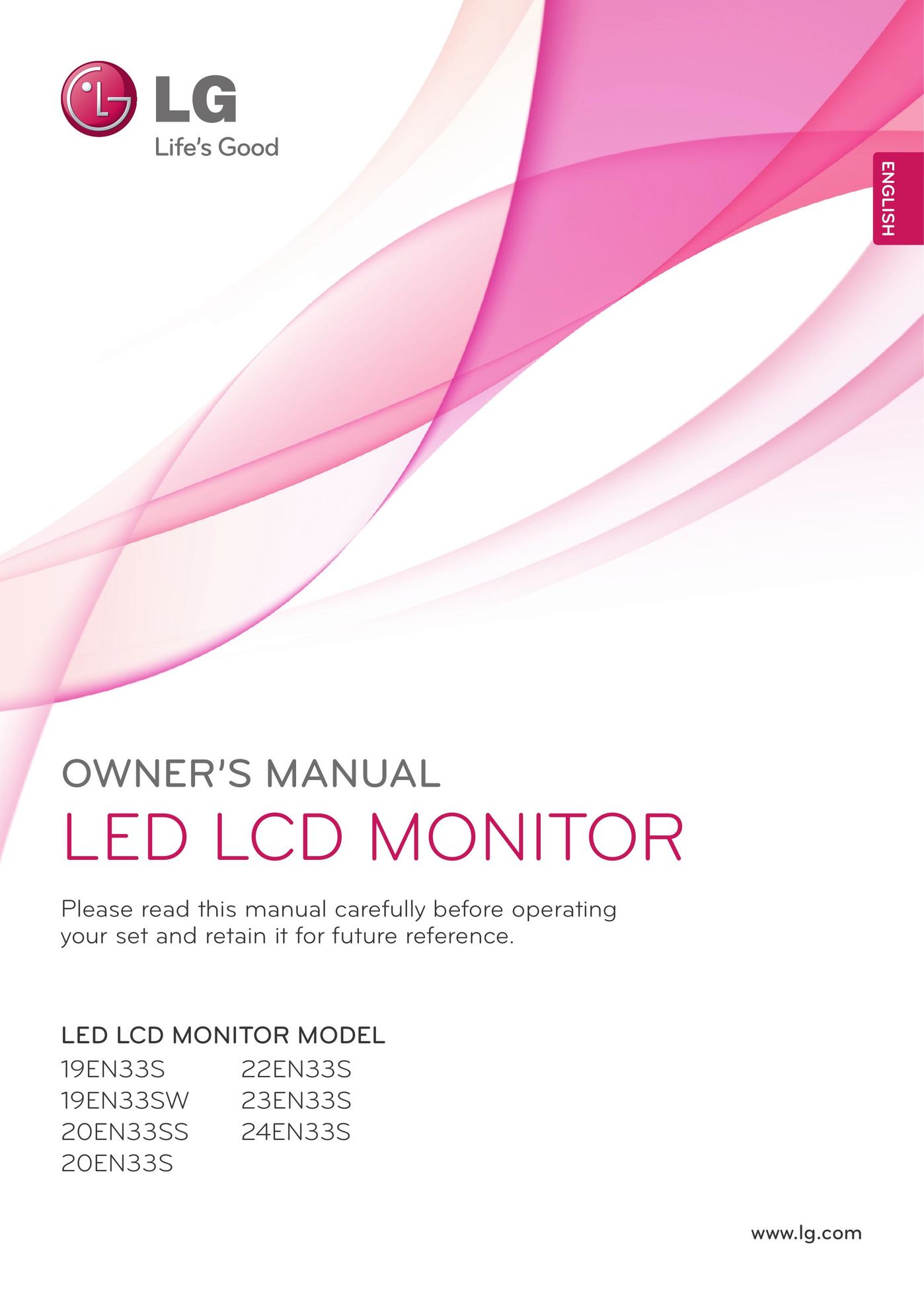 LG Electronics 19EN33SW Computer Monitor User Manual