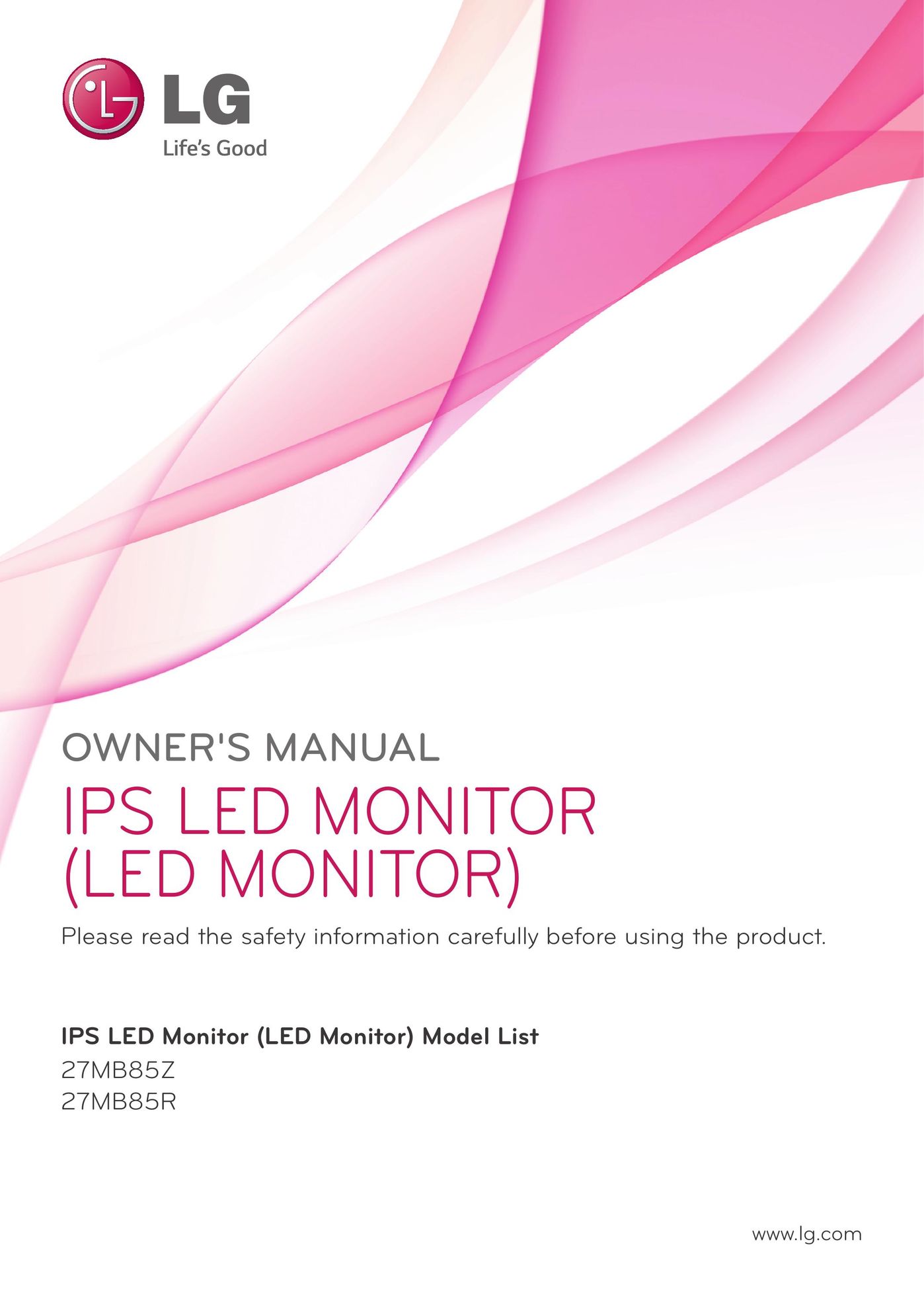LG Electronics 27MB85RB	 Computer Monitor User Manual