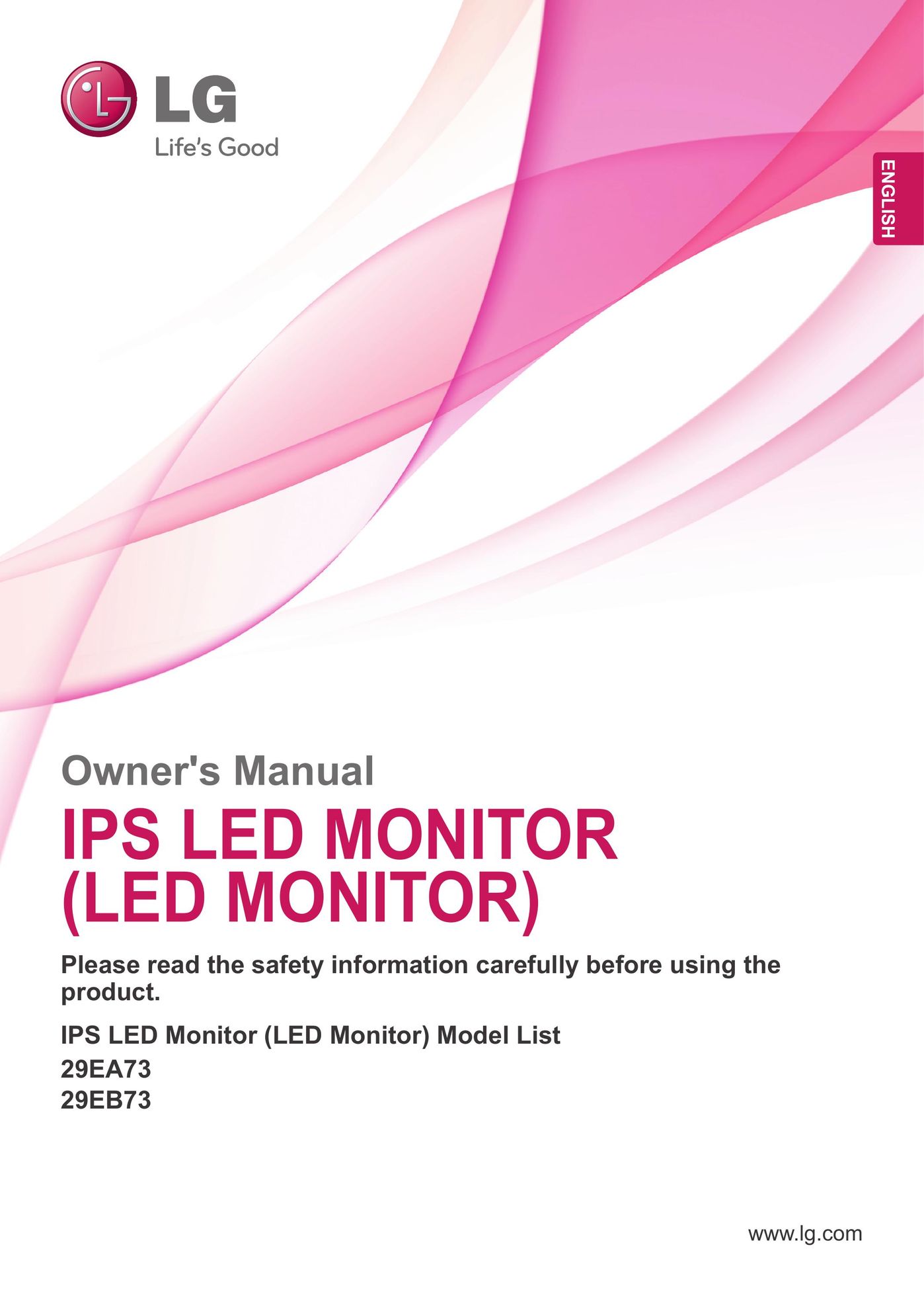LG Electronics 29EA73 Computer Monitor User Manual