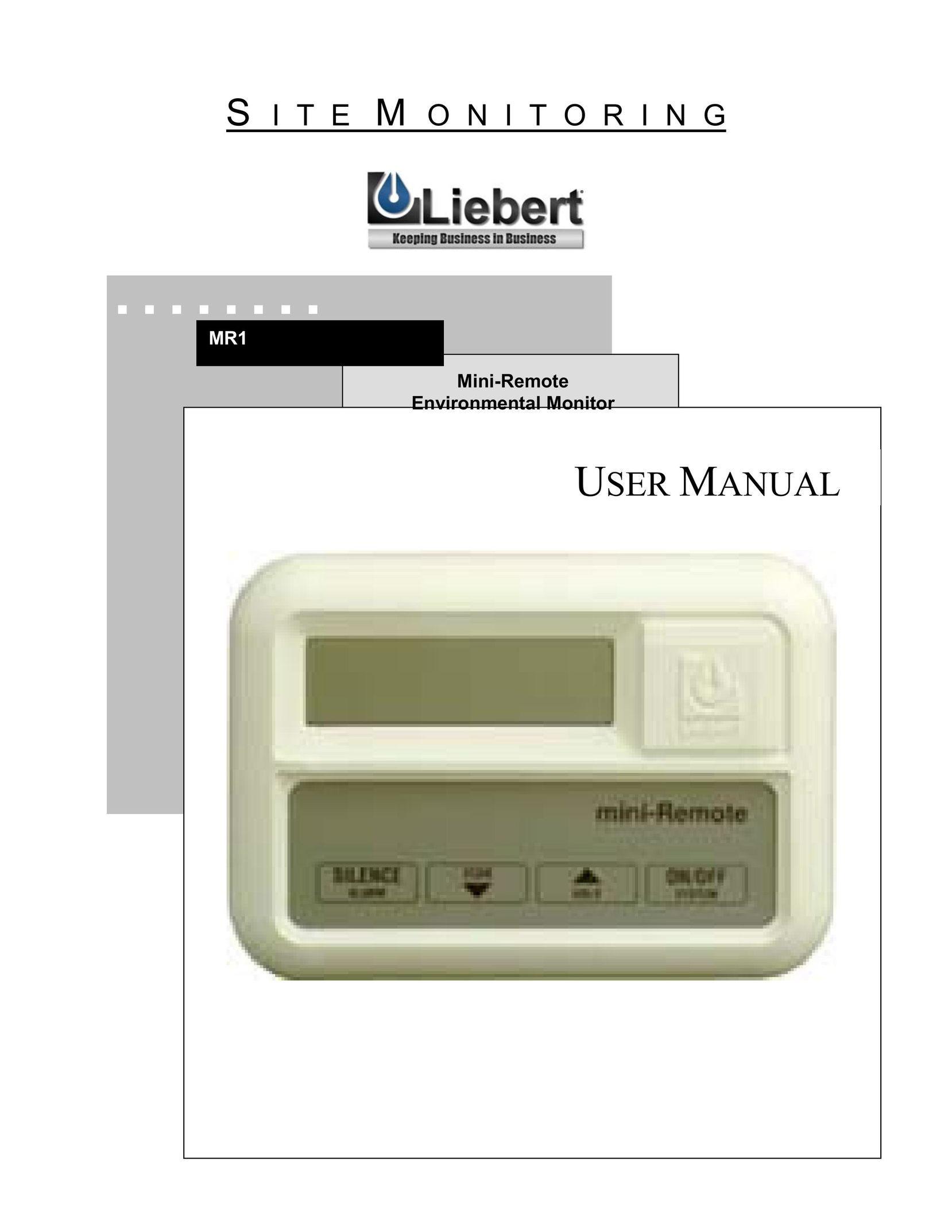 Liebert MR1 Computer Monitor User Manual