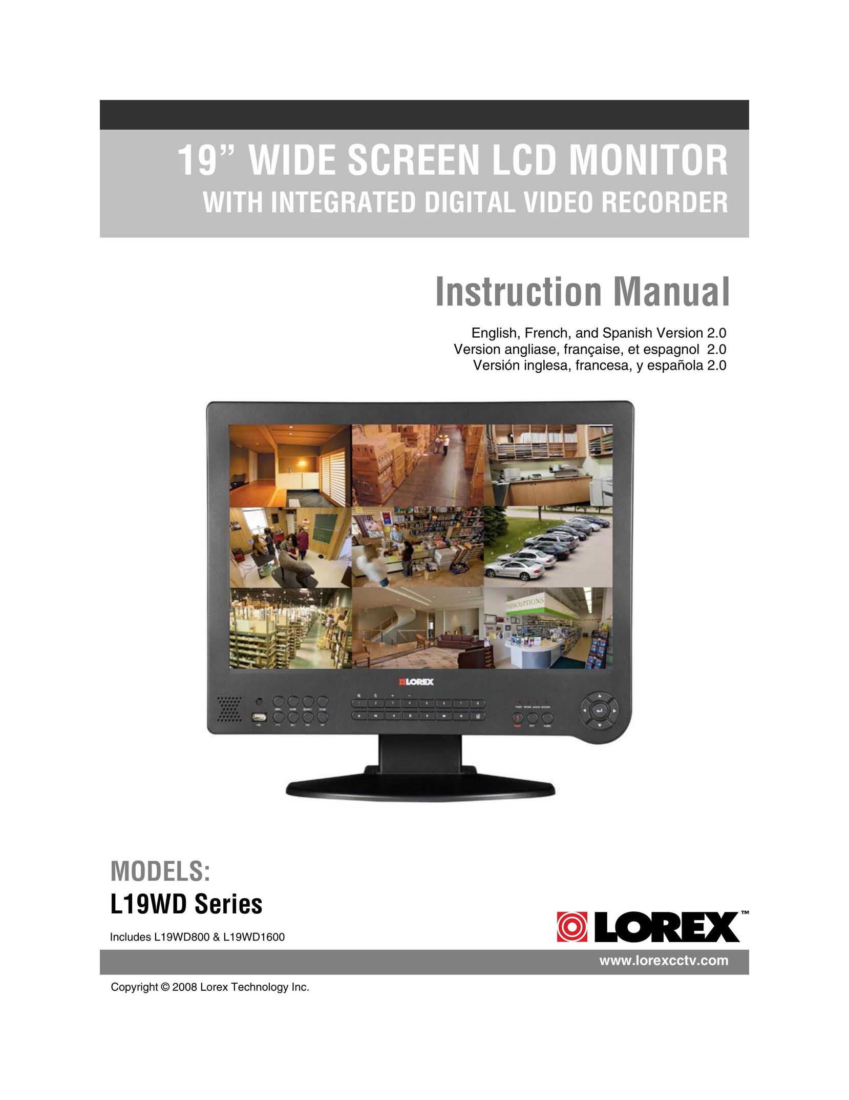 LOREX Technology L19WD Series Computer Monitor User Manual