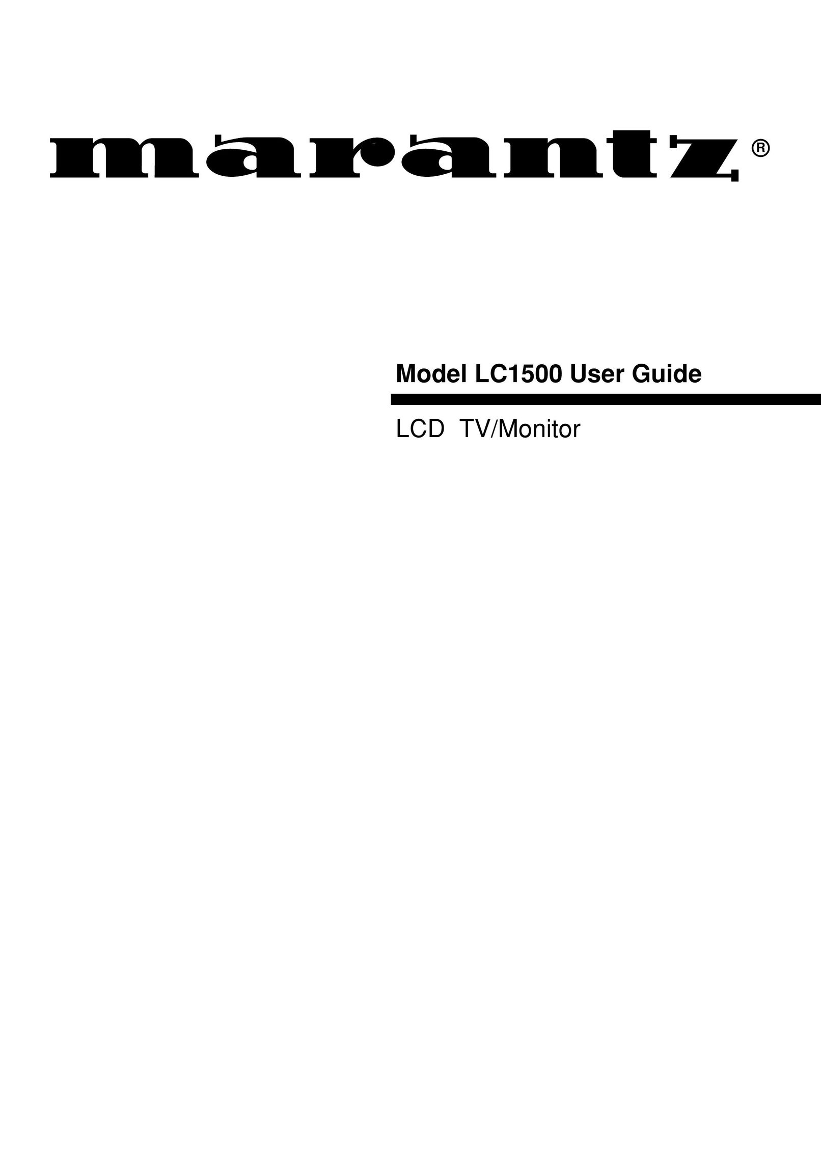 Marantz LC1500 Computer Monitor User Manual