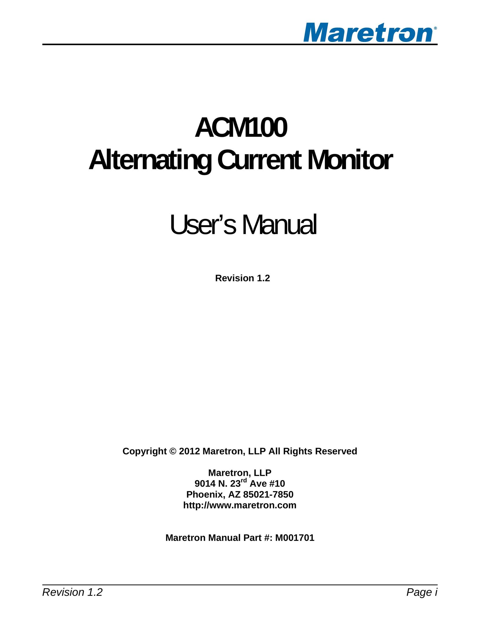 Maretron ACM100 Computer Monitor User Manual