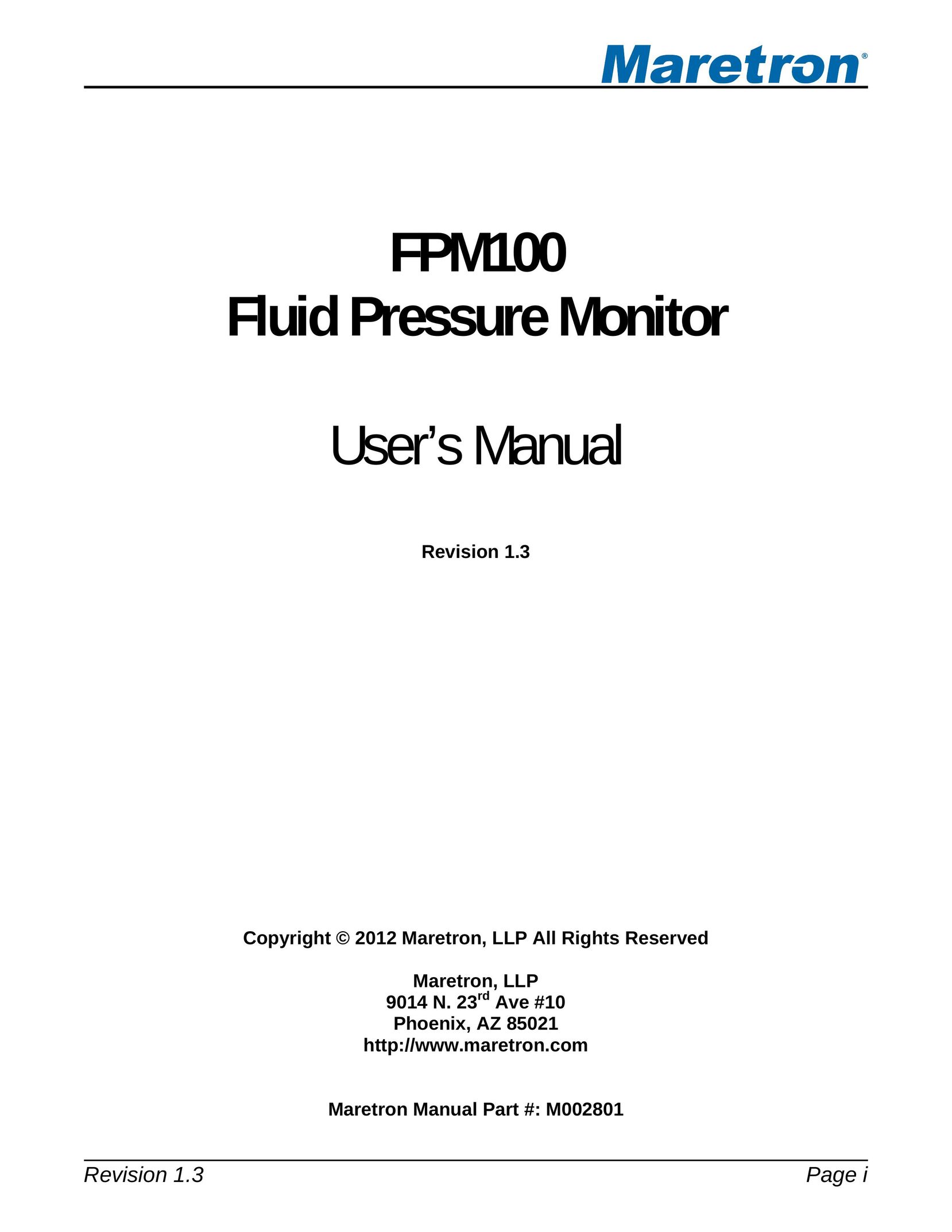Maretron FPM100 Computer Monitor User Manual