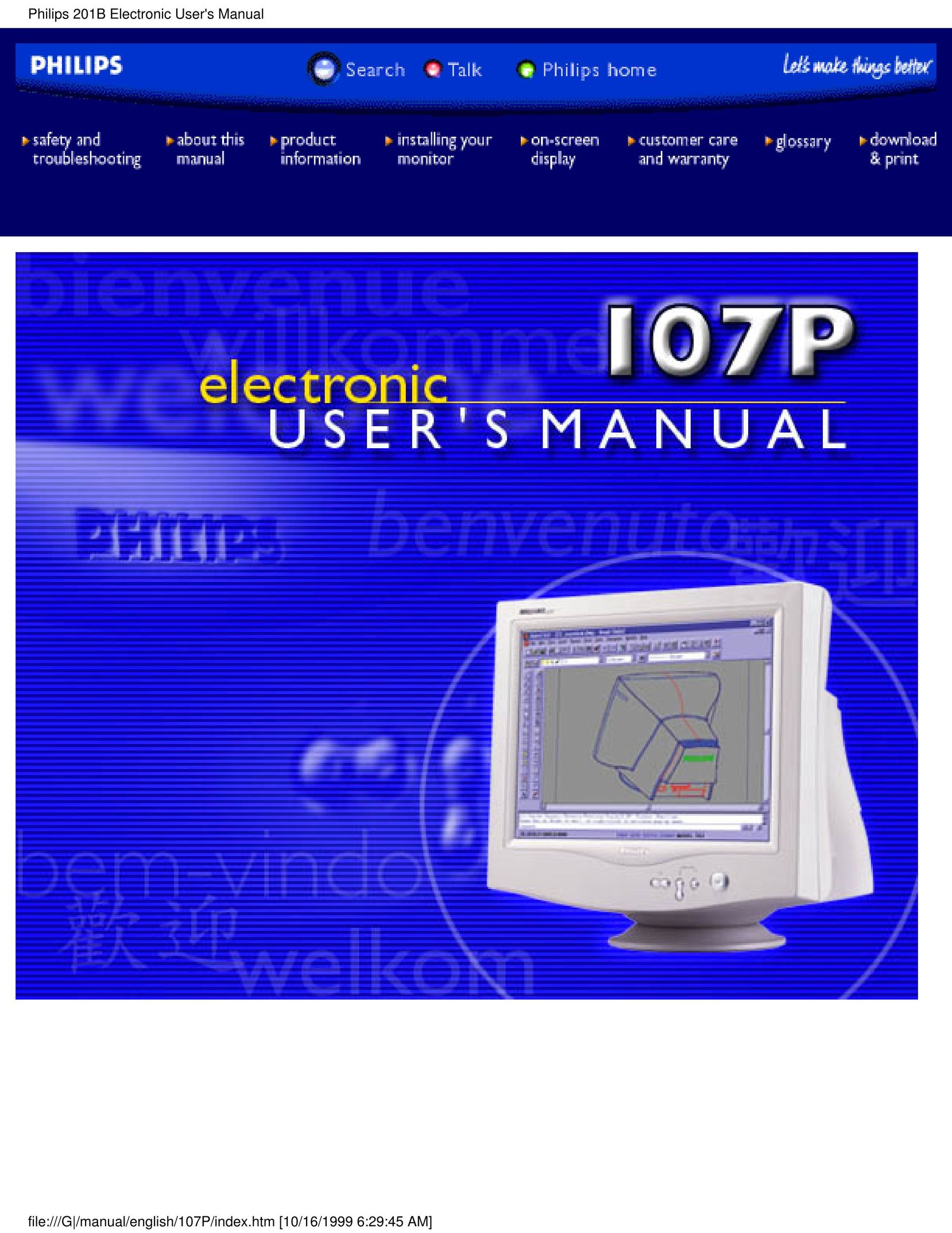 McAfee 107P Computer Monitor User Manual