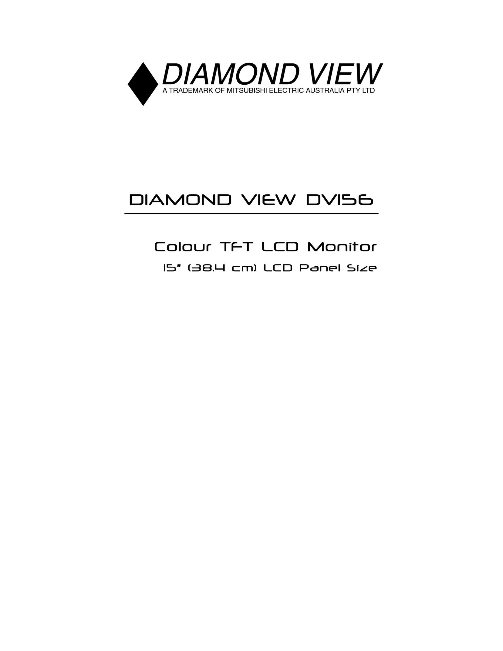 Mitsubishi Electronics DV156 Computer Monitor User Manual