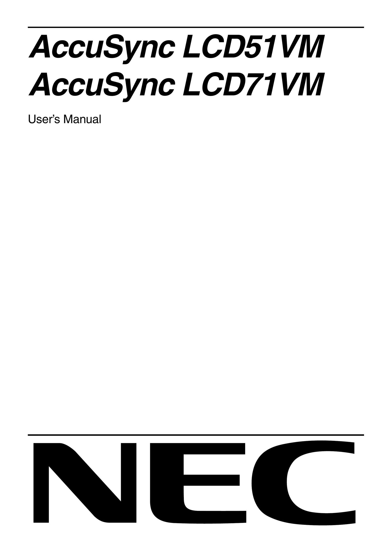 Mitsubishi Electronics LCD51VM, LCD71VM Computer Monitor User Manual