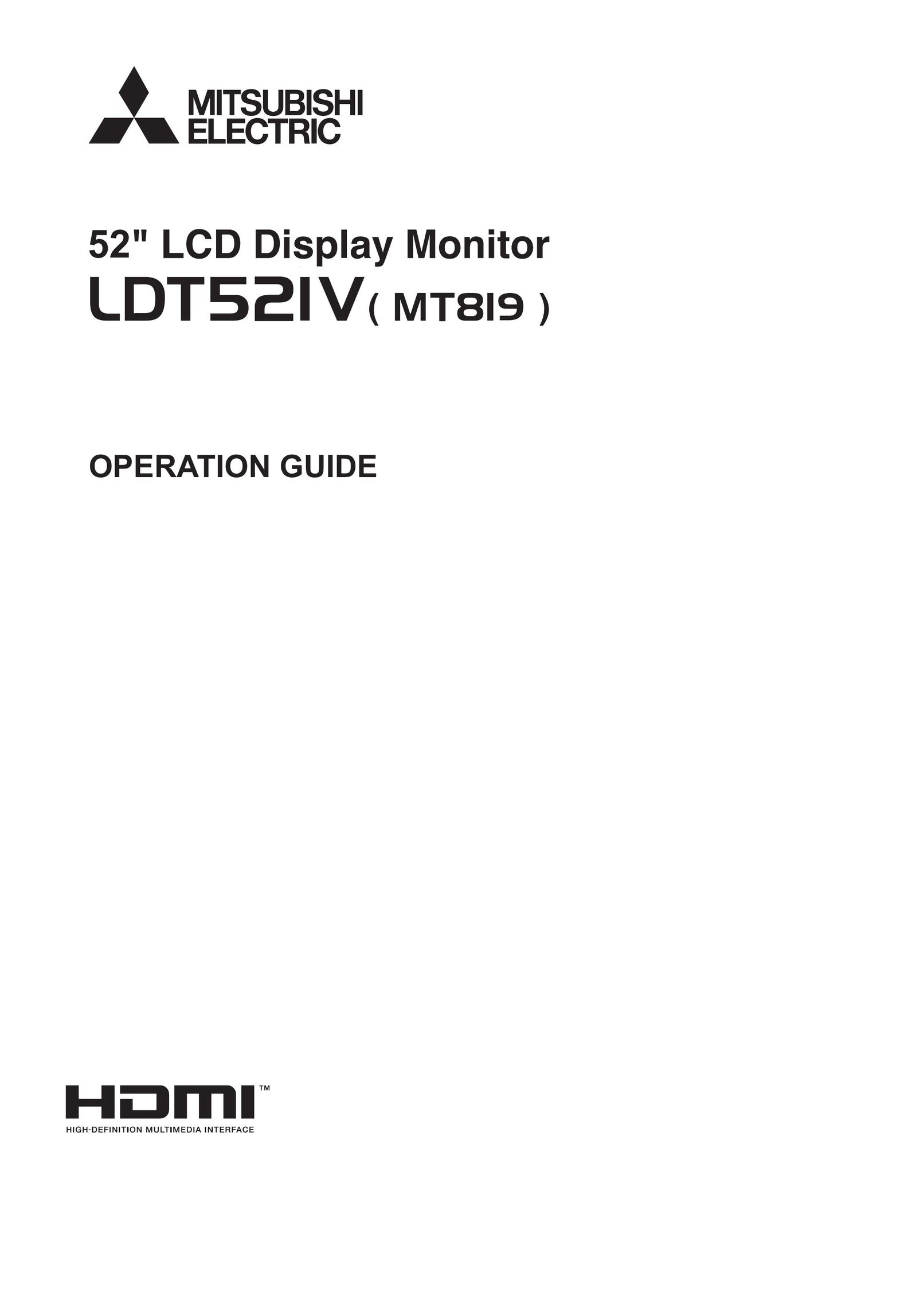 Mitsubishi Electronics MT819 Computer Monitor User Manual