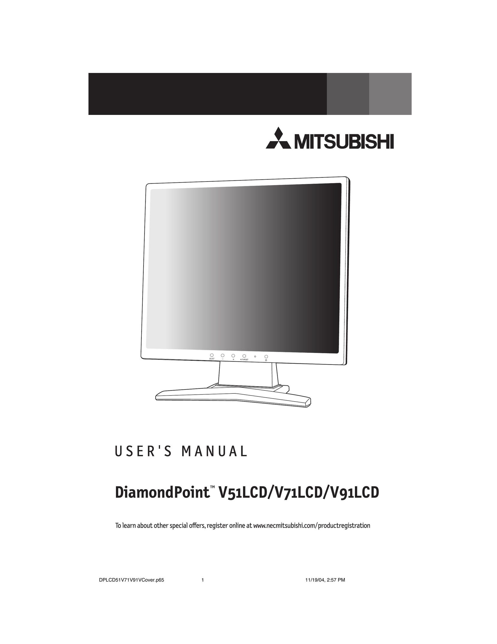 Mitsubishi Electronics V71LCD Computer Monitor User Manual