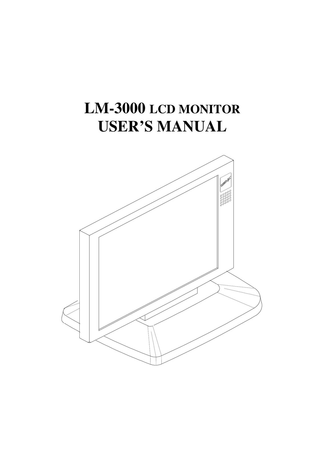 Mustek LM-3000 Computer Monitor User Manual