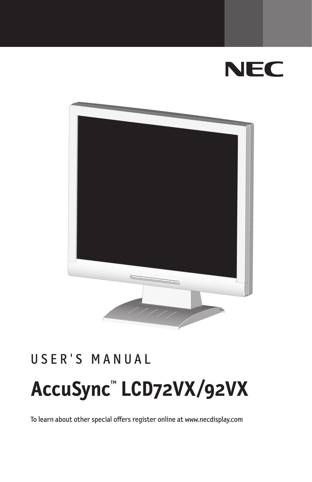 NEC 92VX Computer Monitor User Manual