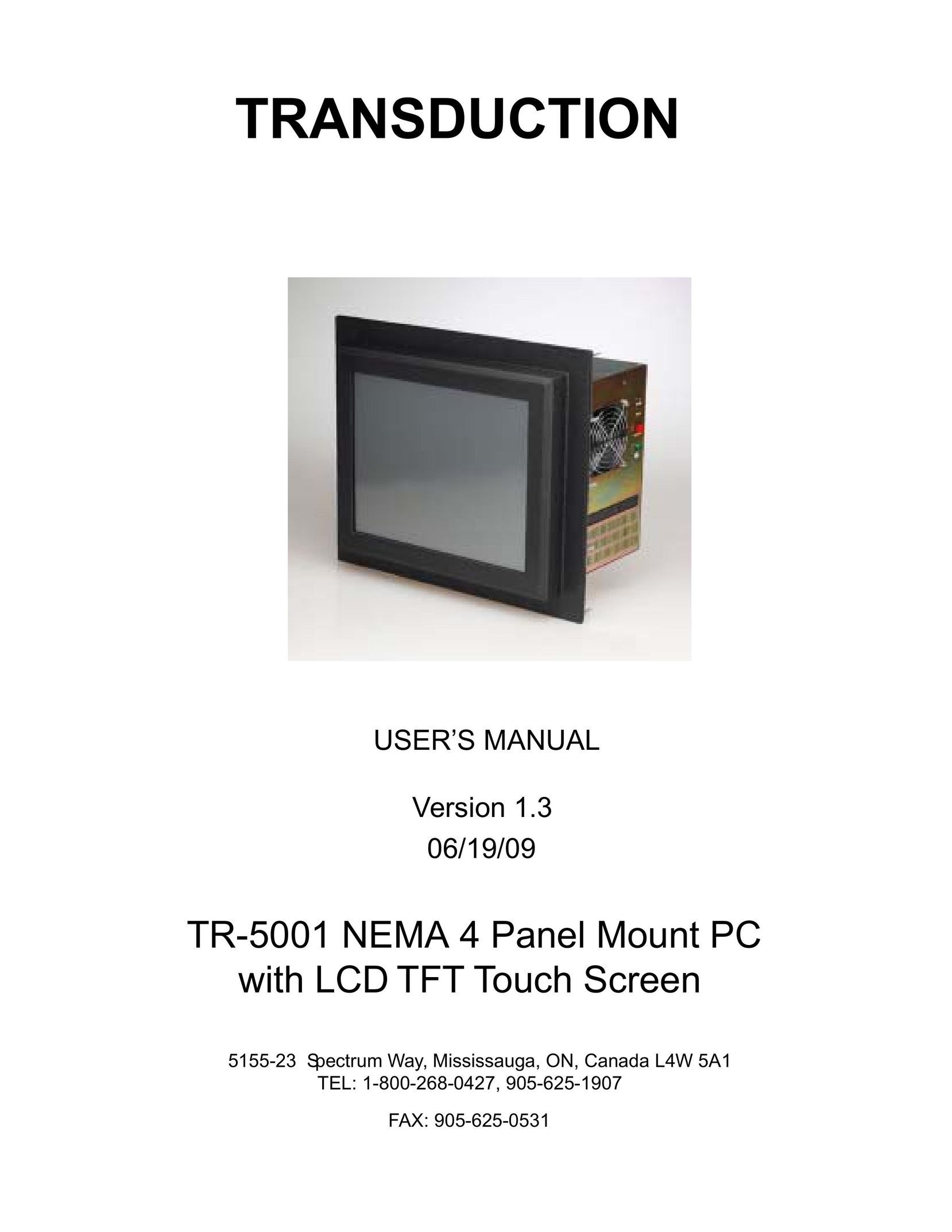 New Transducers TR-5001 Computer Monitor User Manual