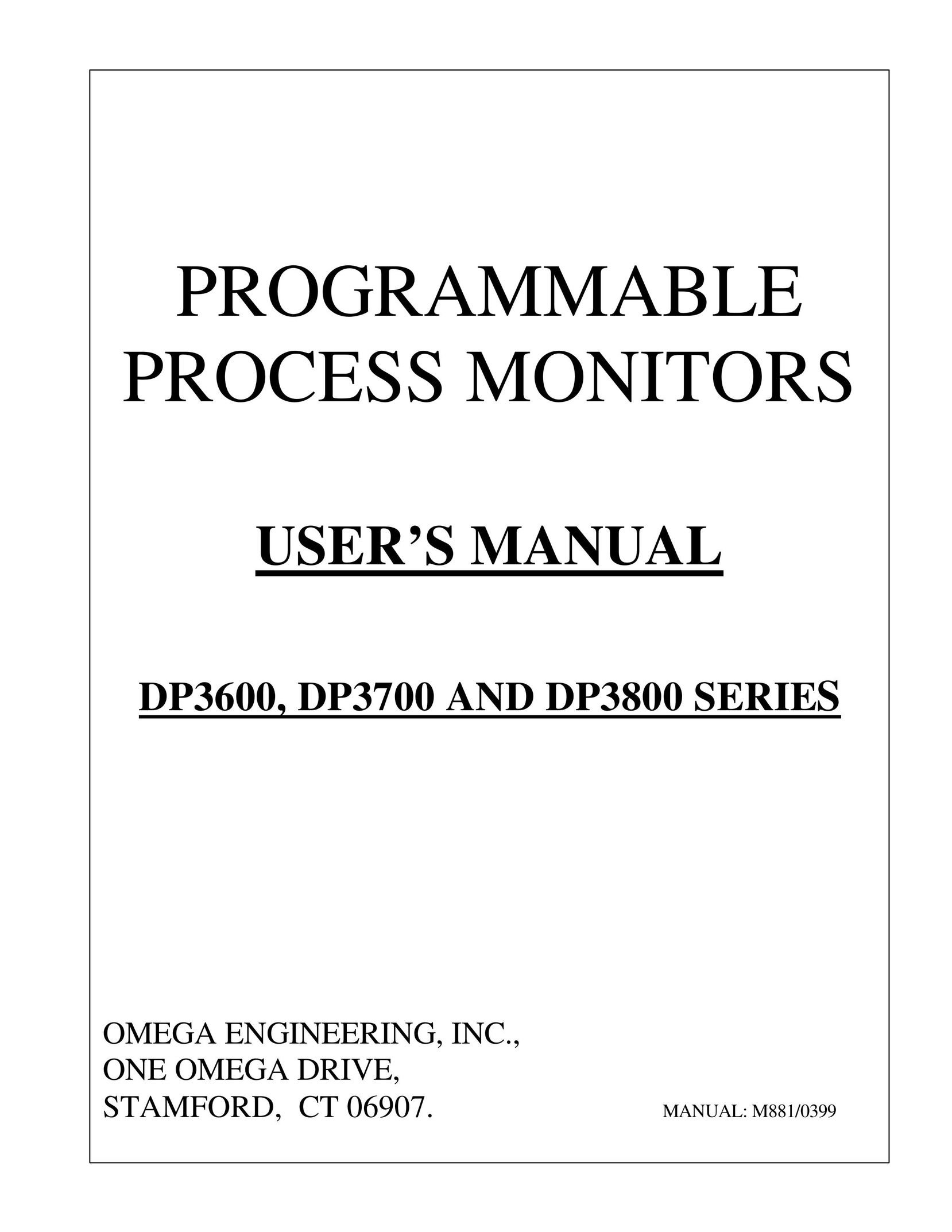 Omega Engineering DP3600 Computer Monitor User Manual