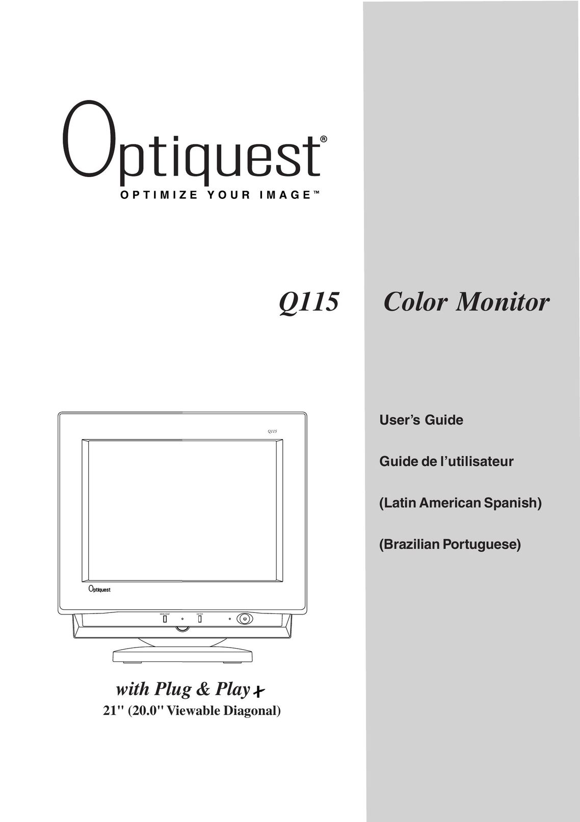 Optiquest Q115 Computer Monitor User Manual