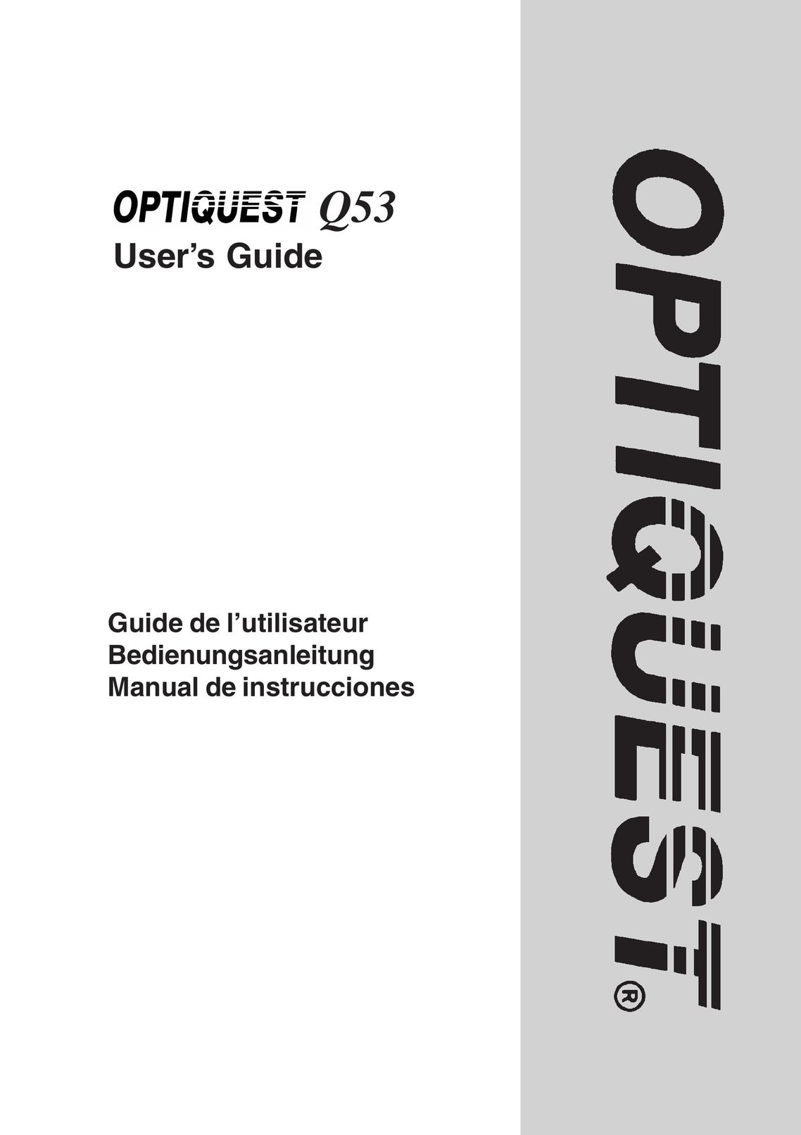 Optiquest Q53 Computer Monitor User Manual
