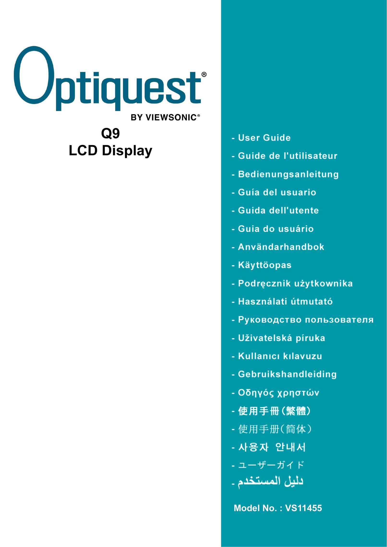 Optiquest VS11455 Computer Monitor User Manual
