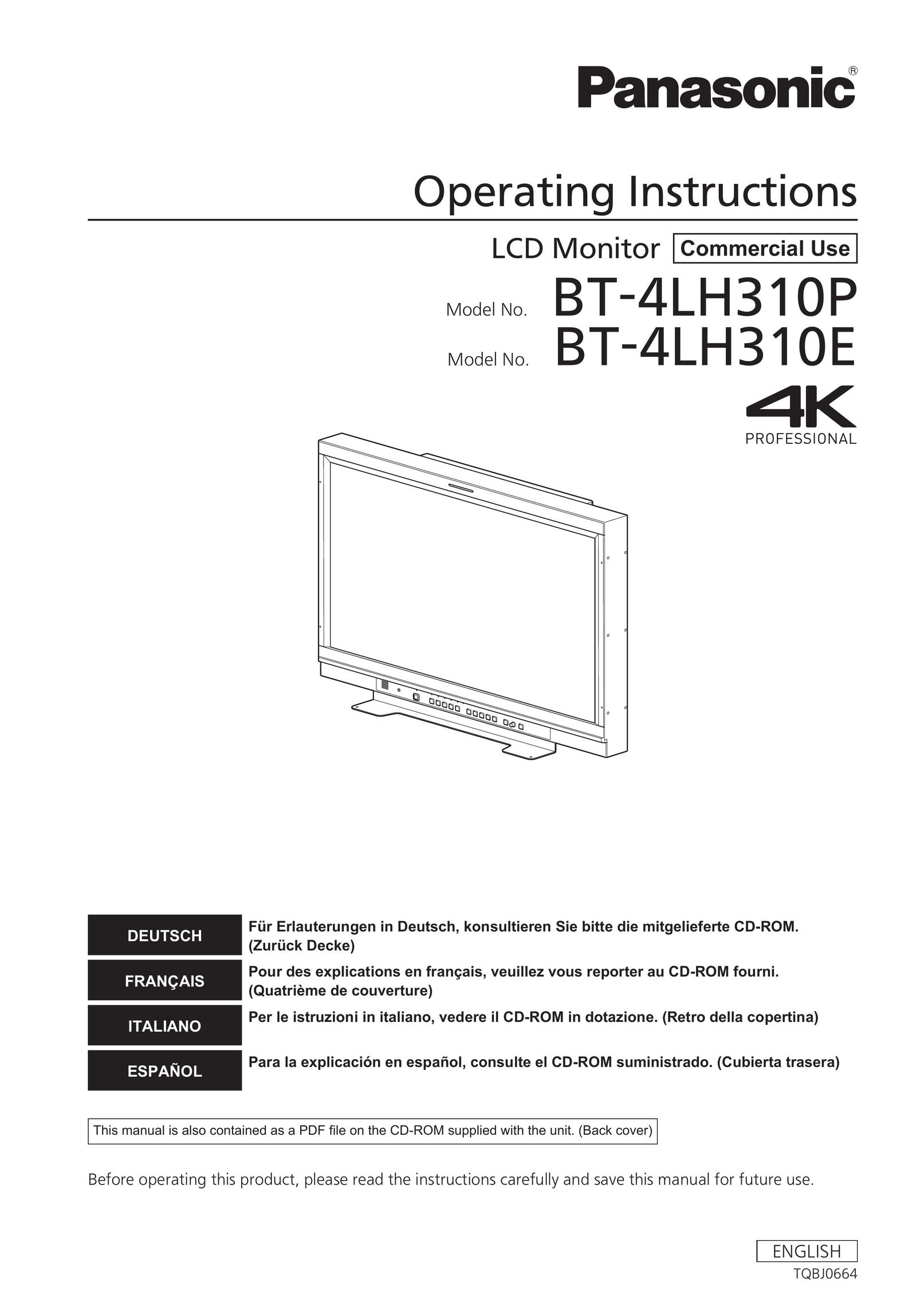 Panasonic BT-4LH310 Computer Monitor User Manual