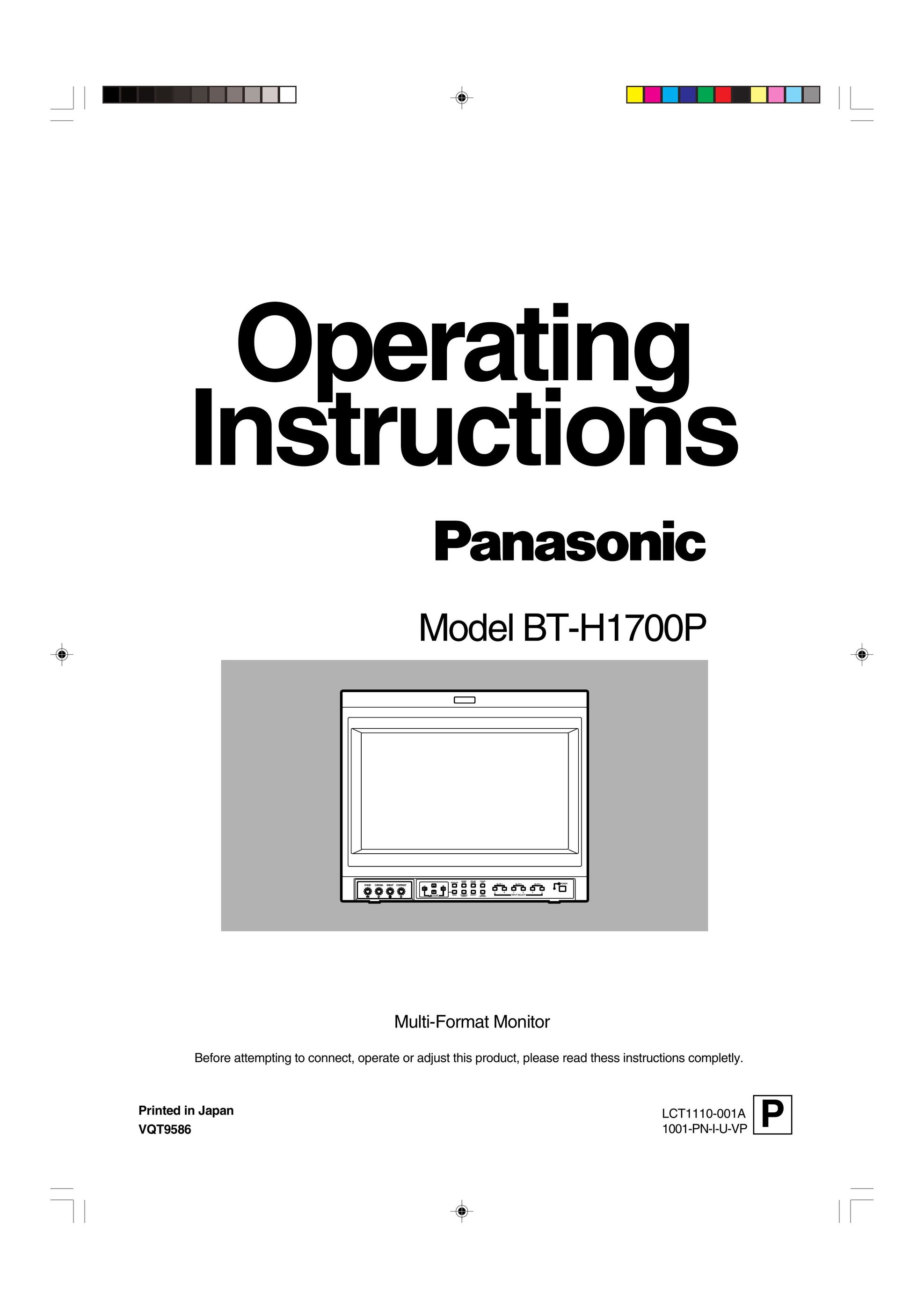 Panasonic BT-H1700P Computer Monitor User Manual