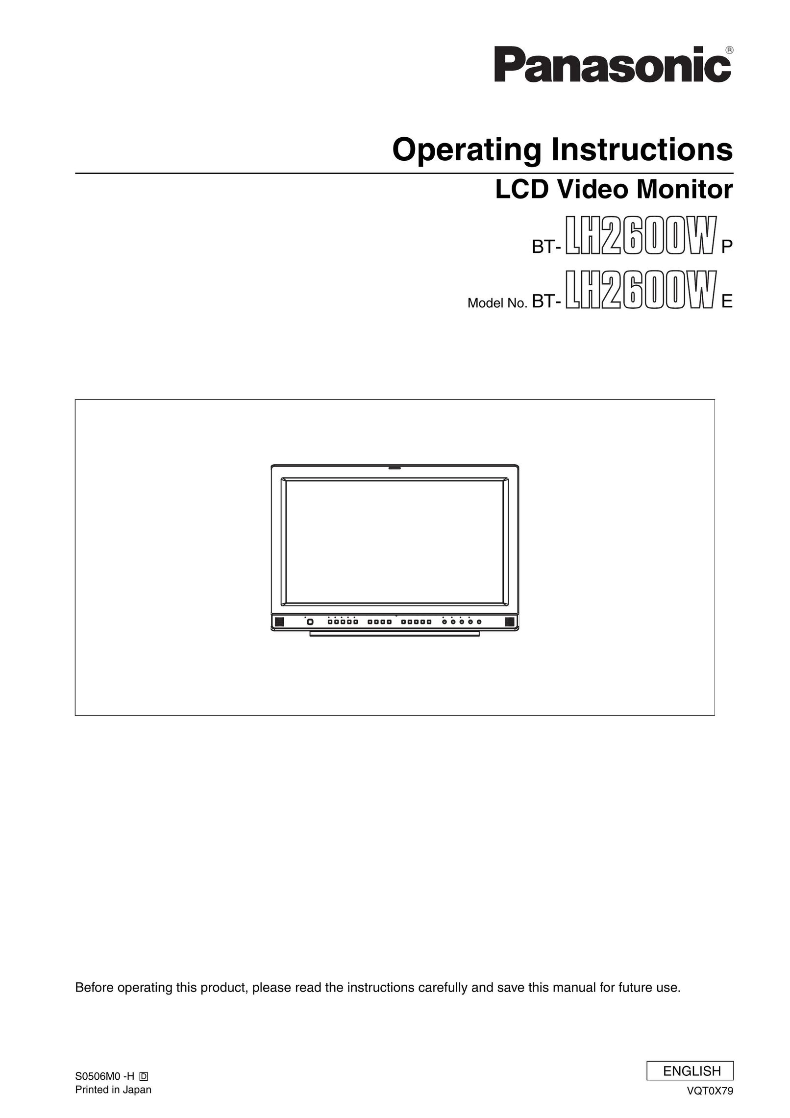 Panasonic BT-LH2600W Computer Monitor User Manual