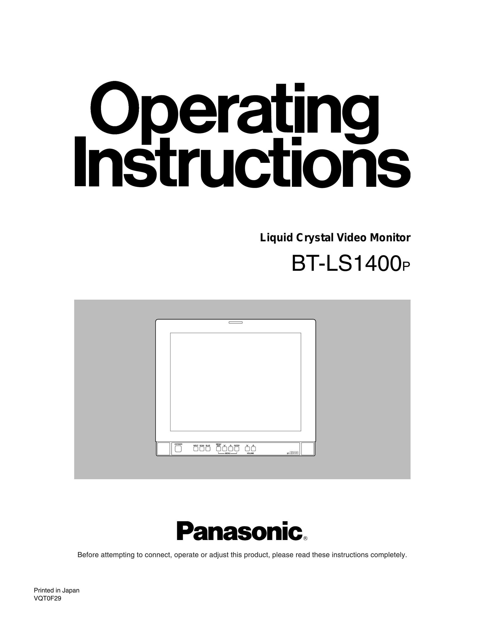 Panasonic BT-LS1400P Computer Monitor User Manual