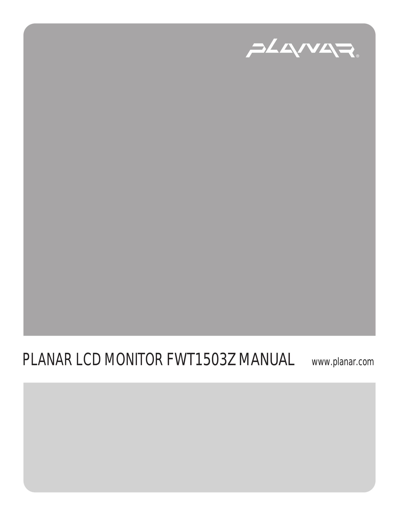Planar FWT1503Z Computer Monitor User Manual