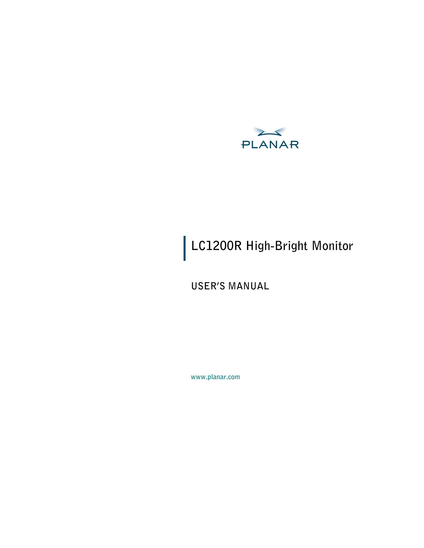 Planar LC1200R Computer Monitor User Manual