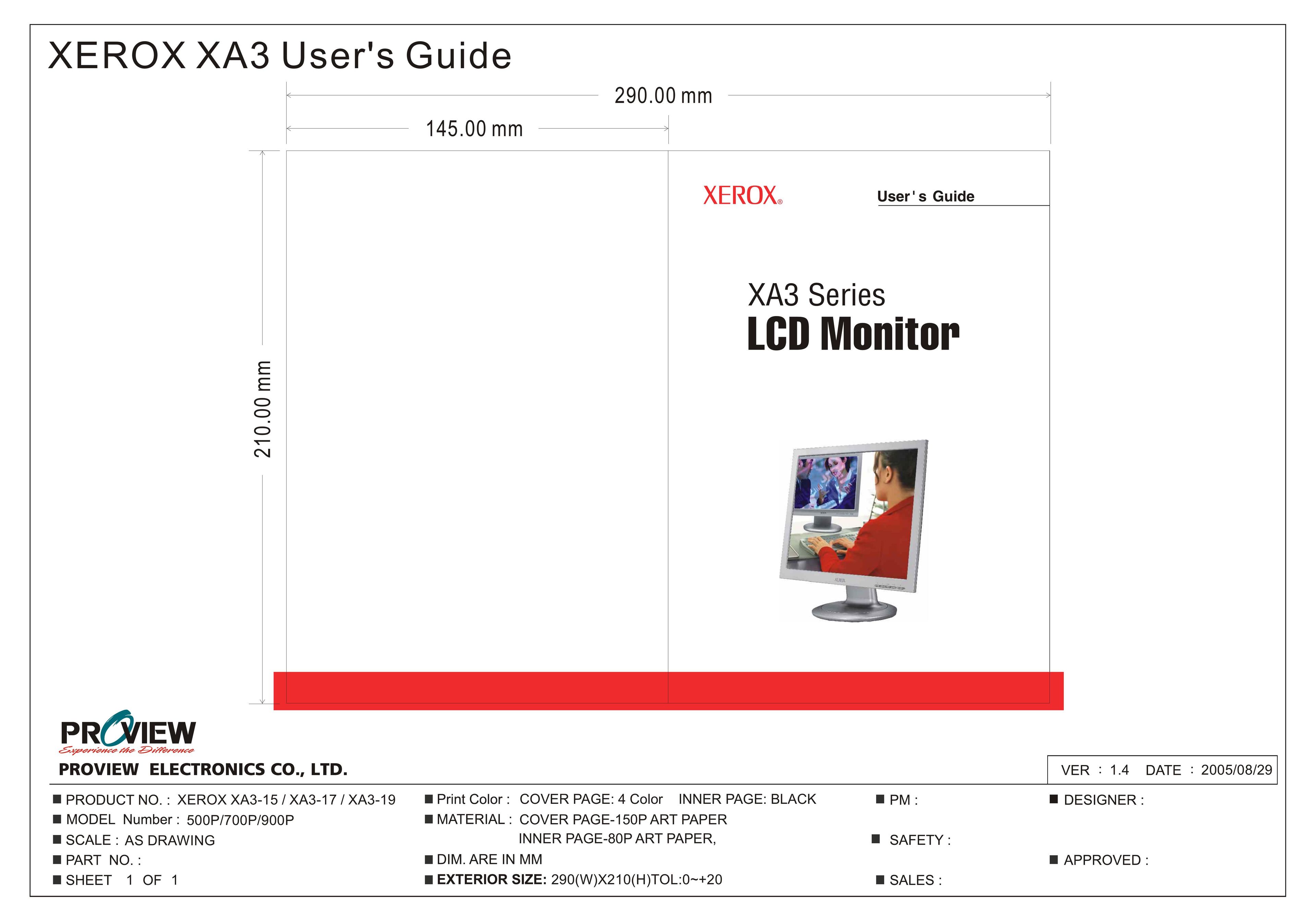 Proview XA3 Series Computer Monitor User Manual