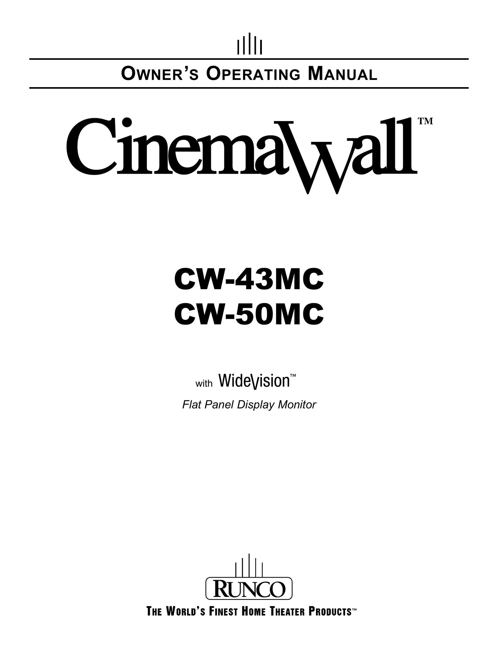 Runco CW-50MC Computer Monitor User Manual