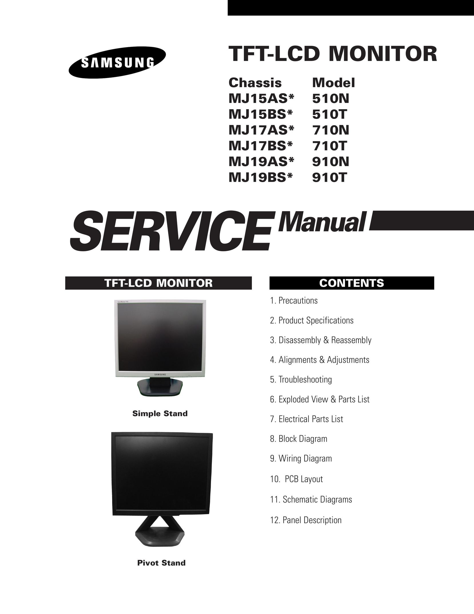 Sharp 910N Computer Monitor User Manual