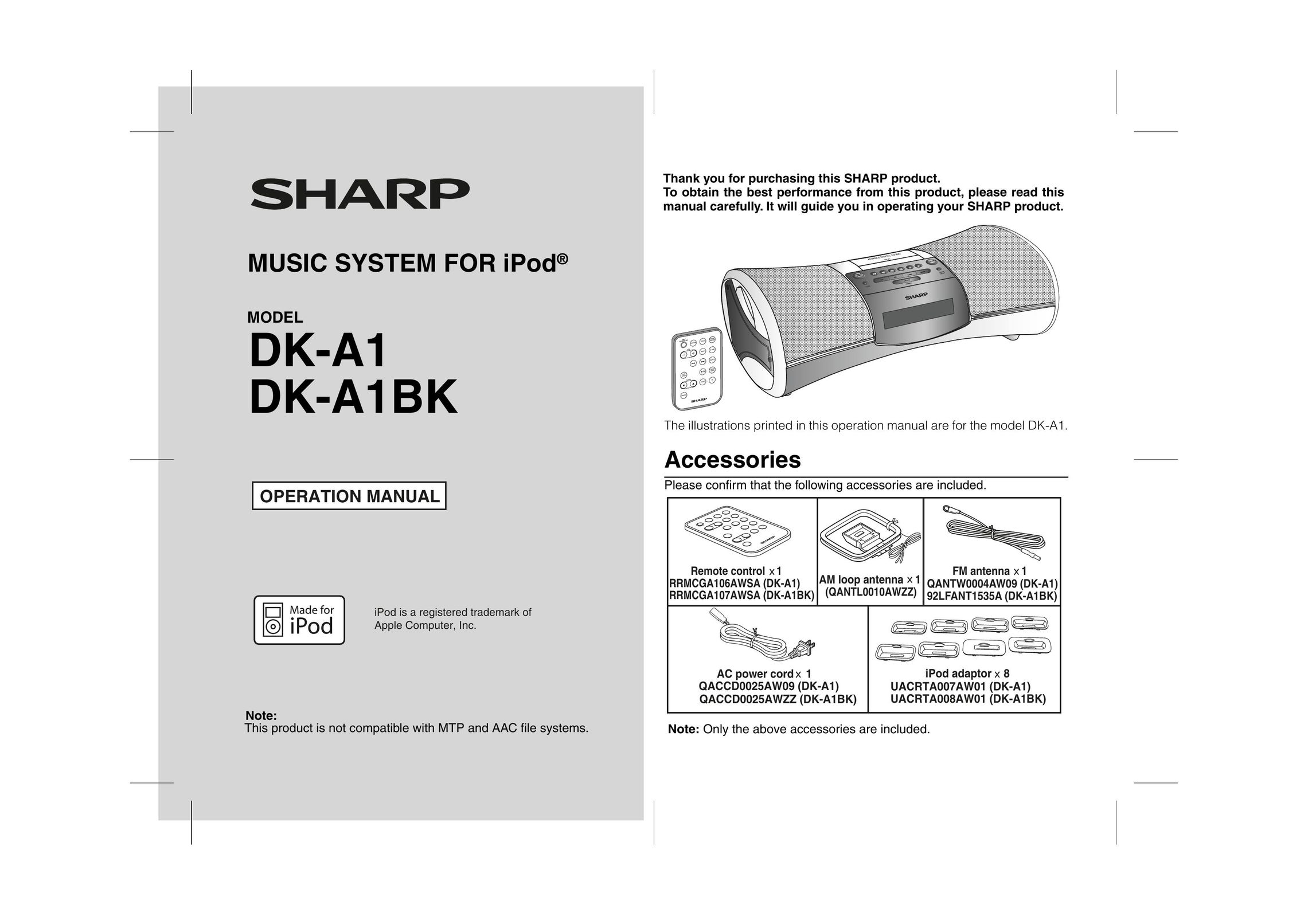 Sharp DK-A1 Computer Monitor User Manual