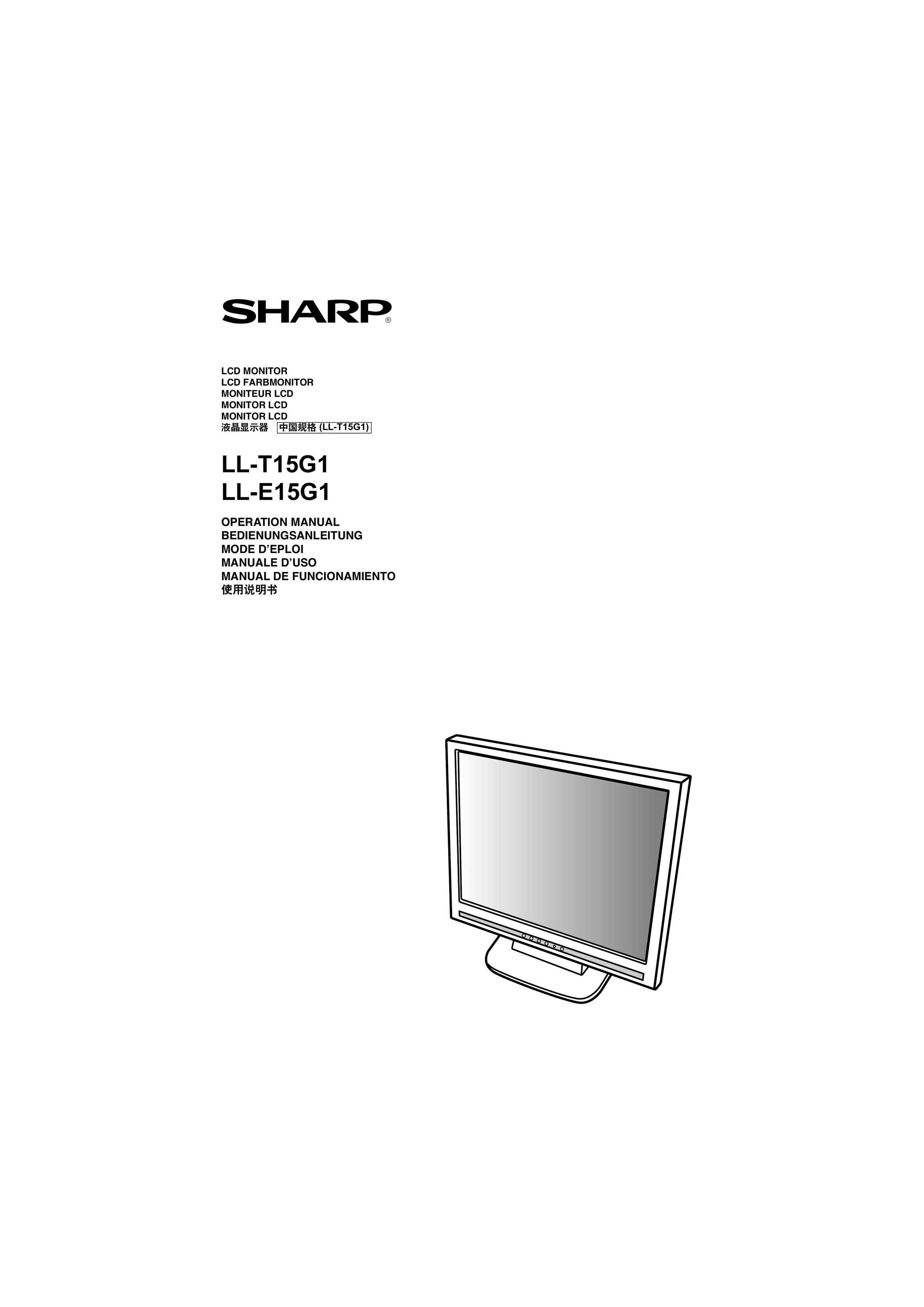 Sharp LL-T15G1 Computer Monitor User Manual