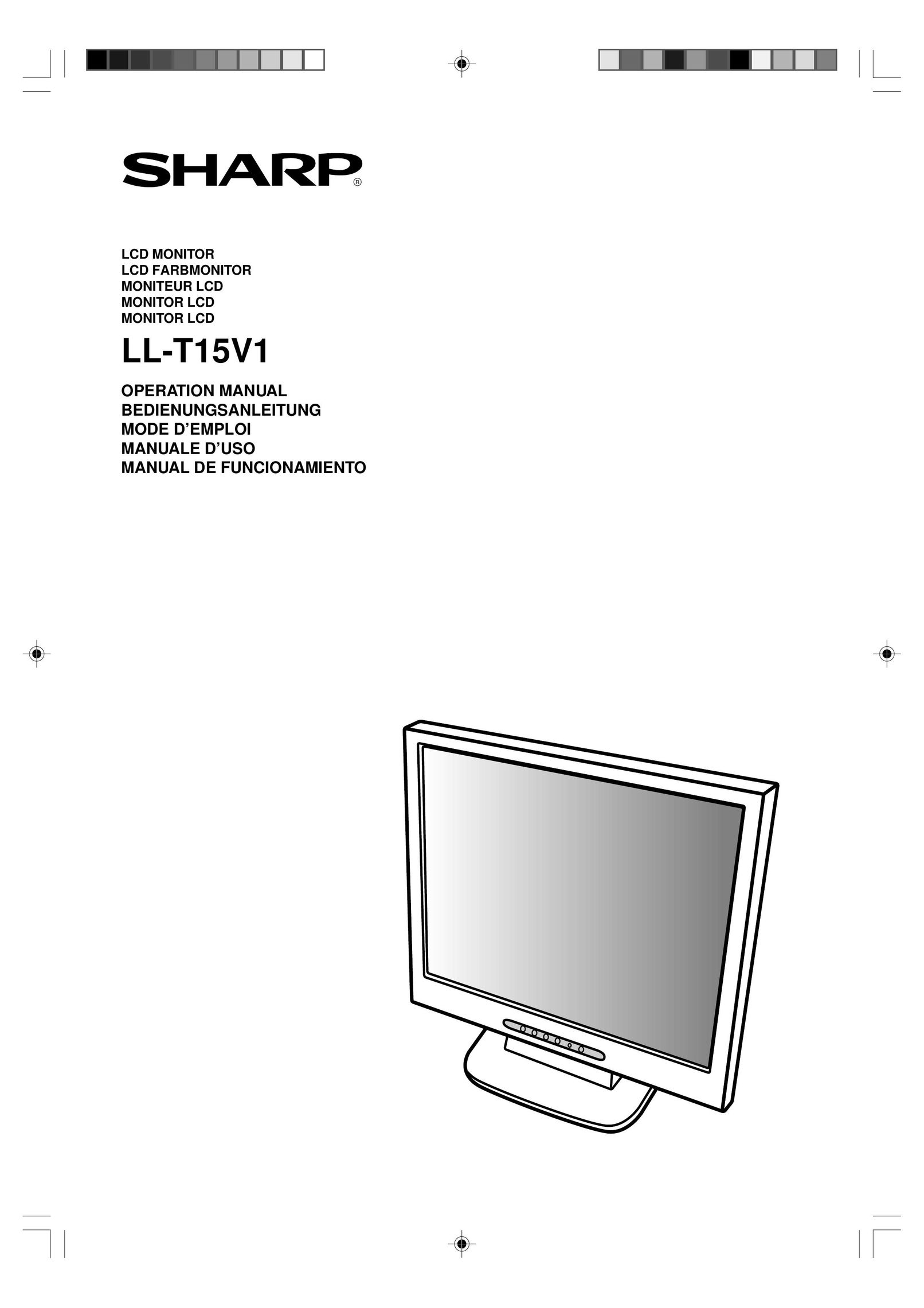 Sharp LL-T15V1 Computer Monitor User Manual