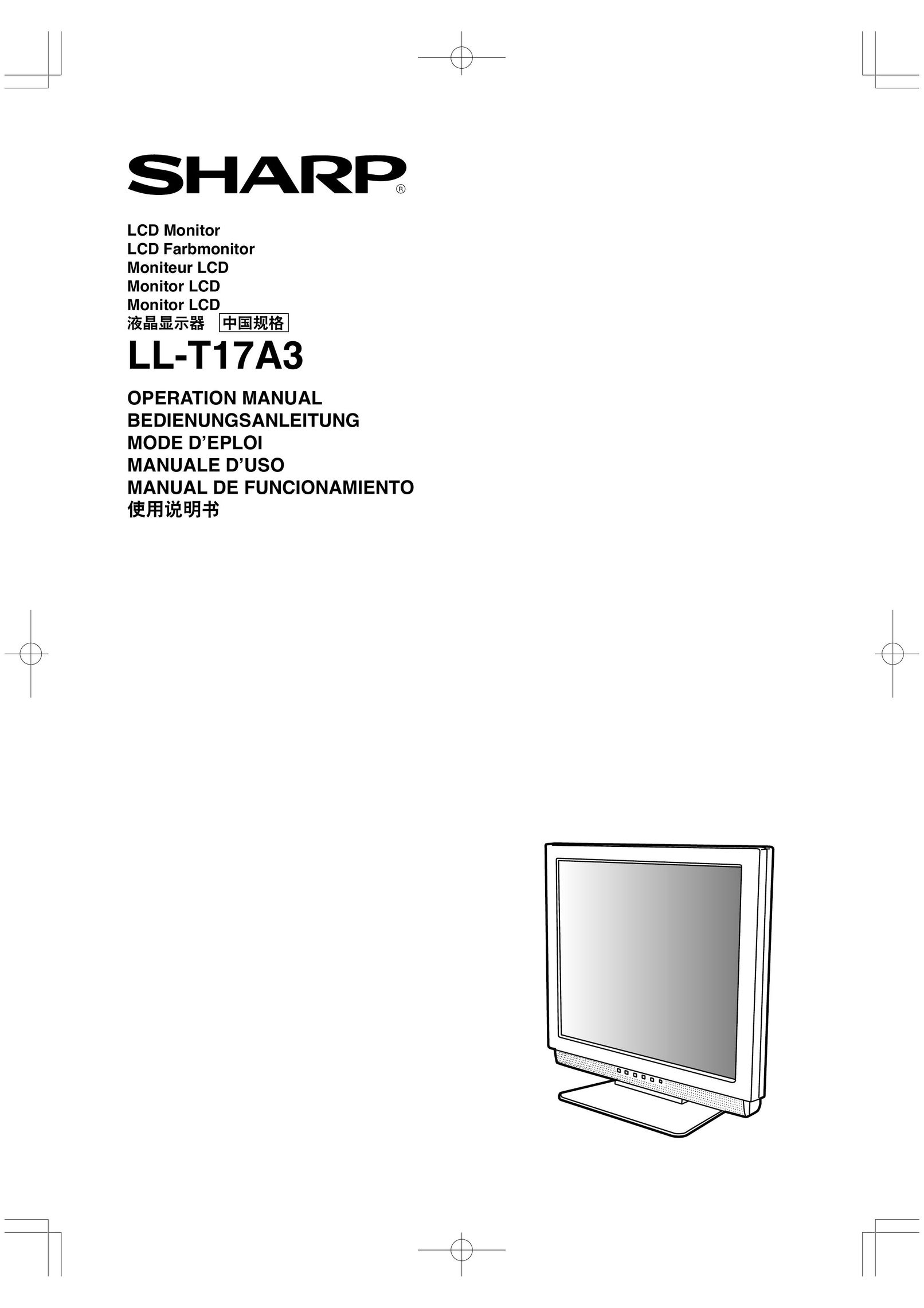 Sharp LL-T17A3 Computer Monitor User Manual