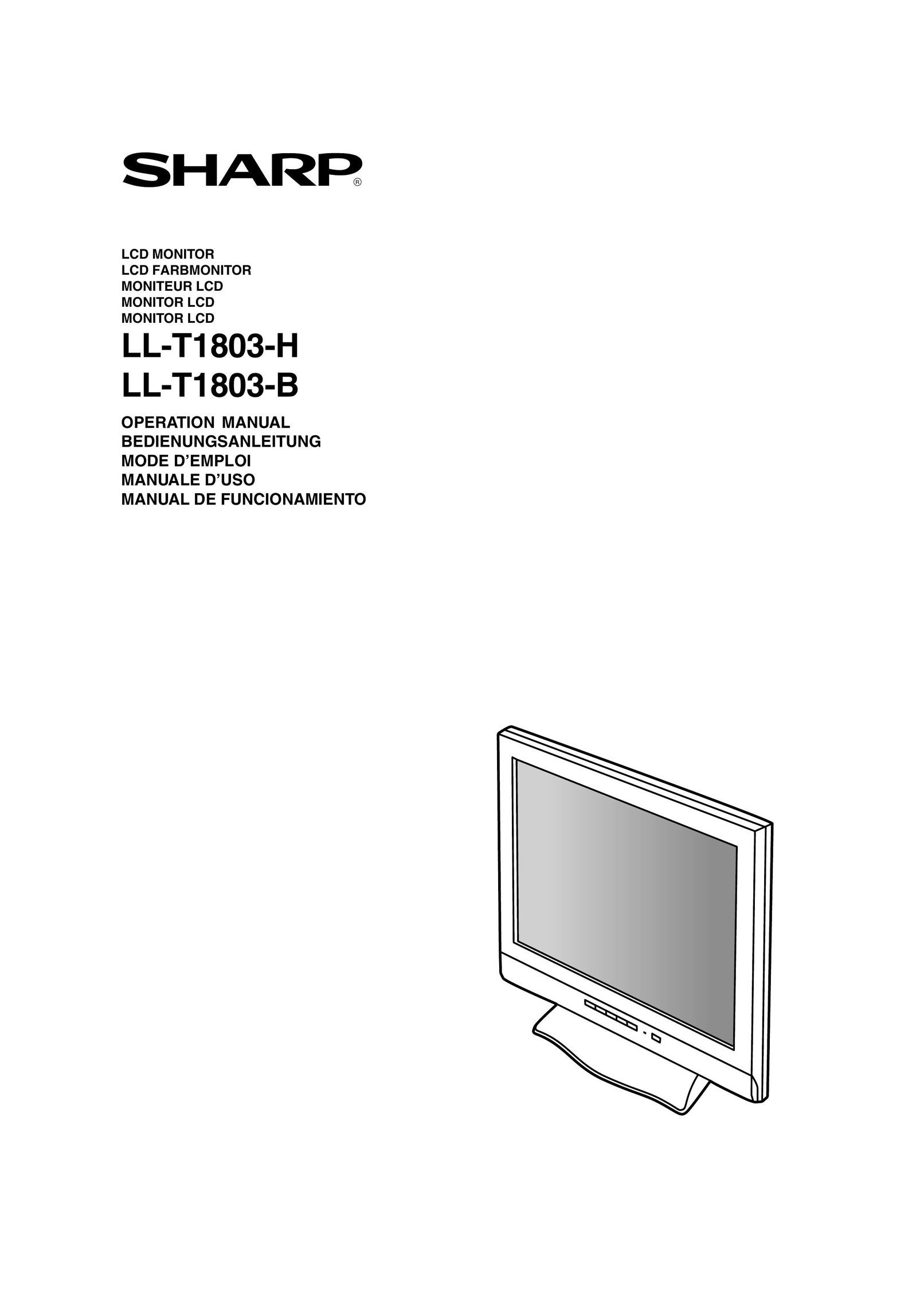 Sharp LL-T1803-H Computer Monitor User Manual