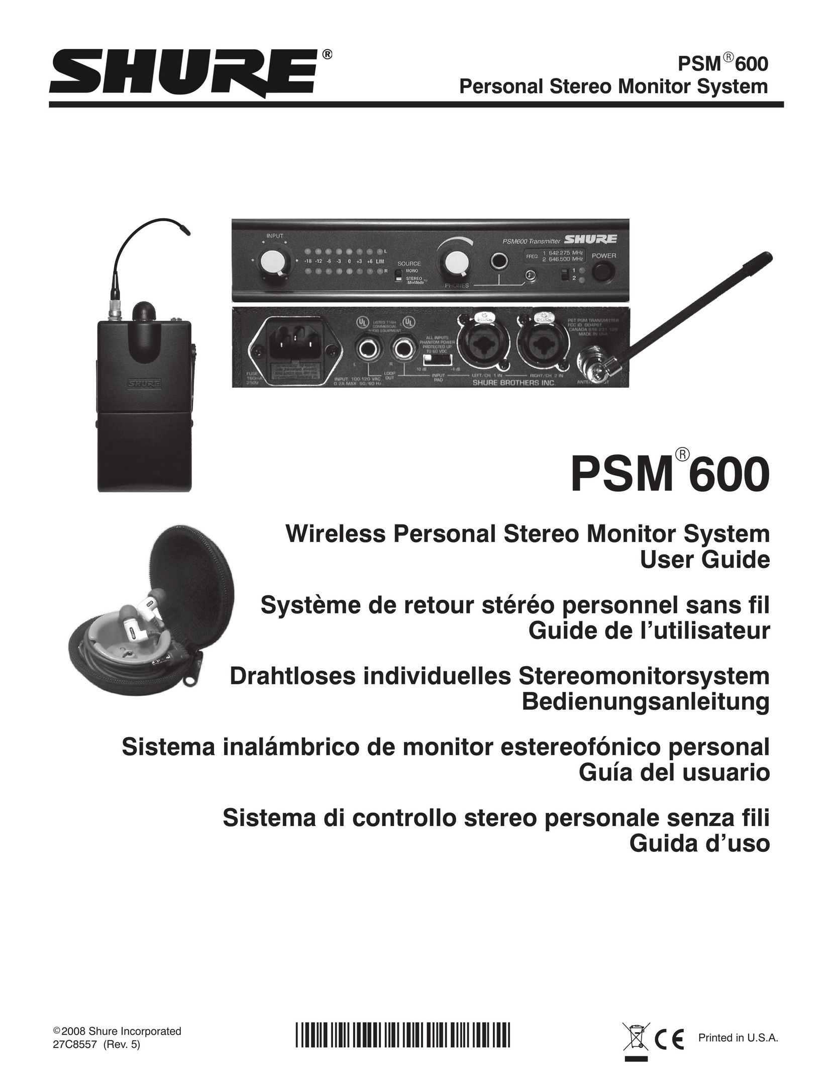 Shure French Computer Monitor User Manual