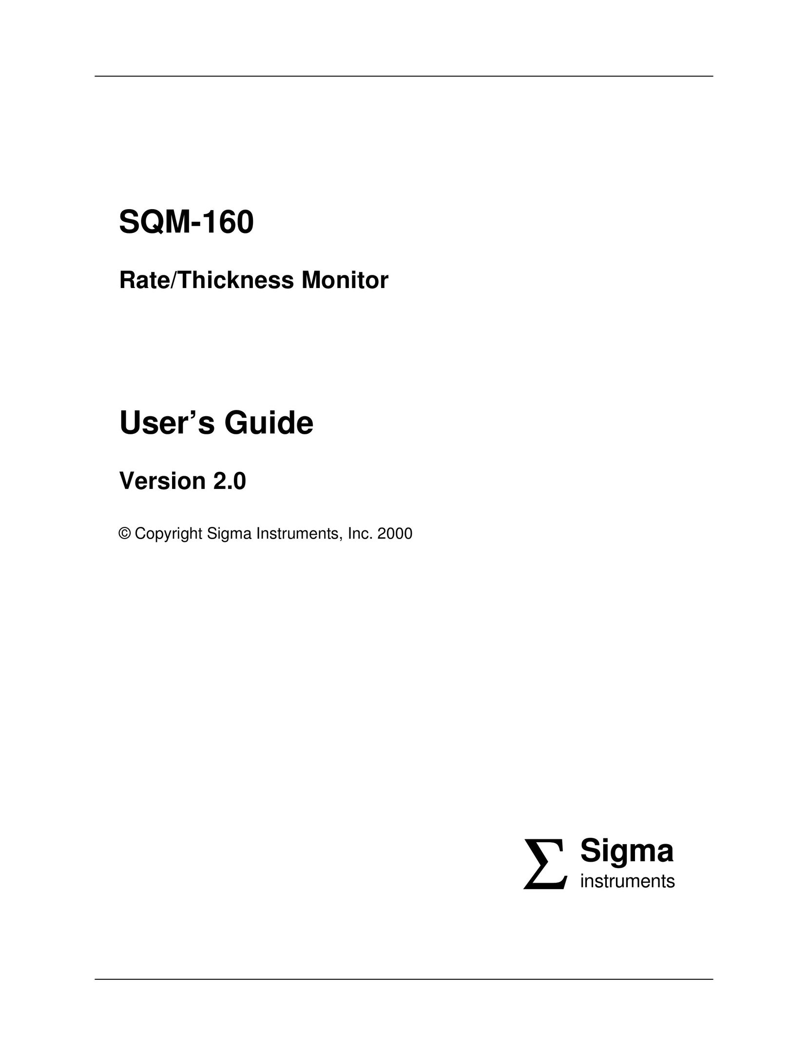 Sigma SQM-160 Computer Monitor User Manual