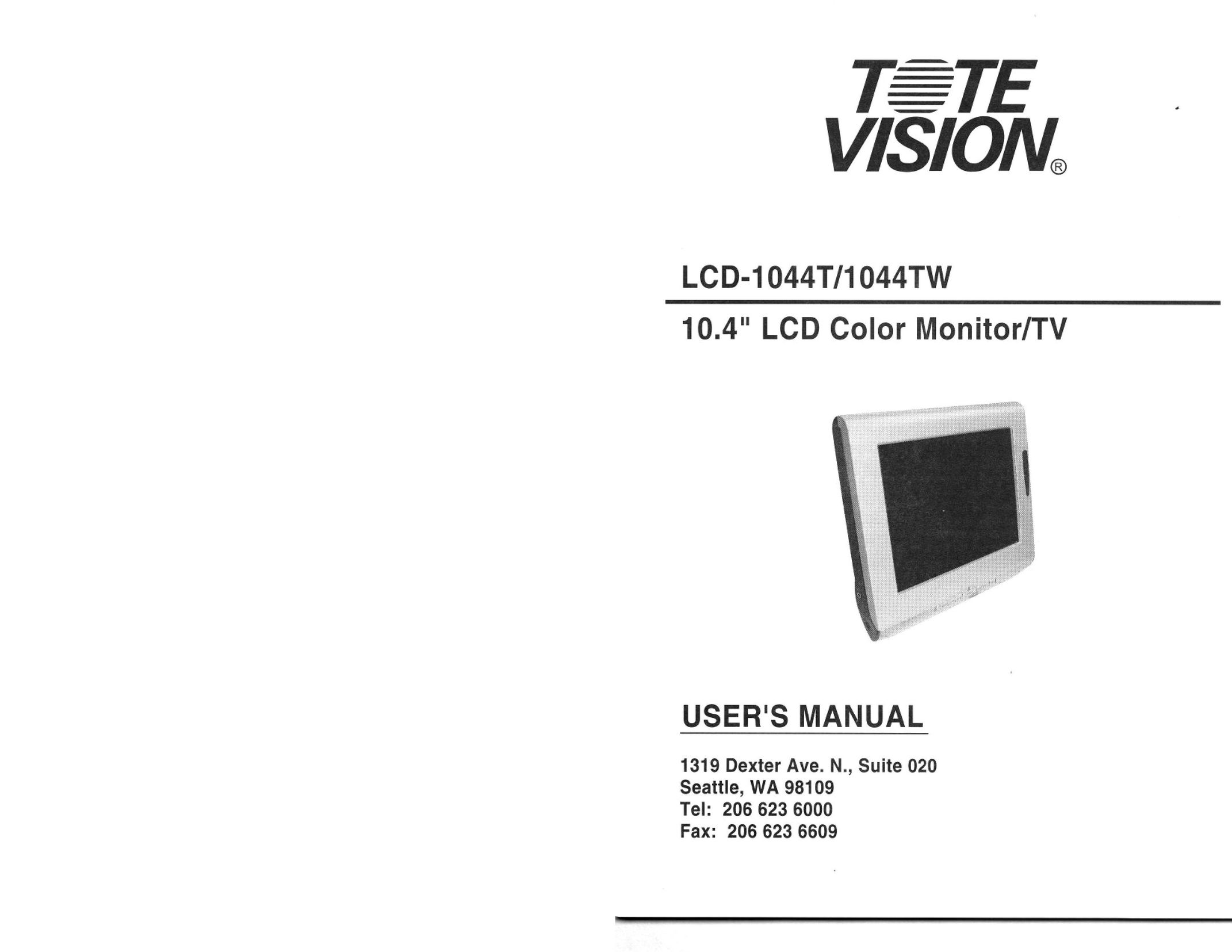 Tote Vision LCD-1044TW Computer Monitor User Manual