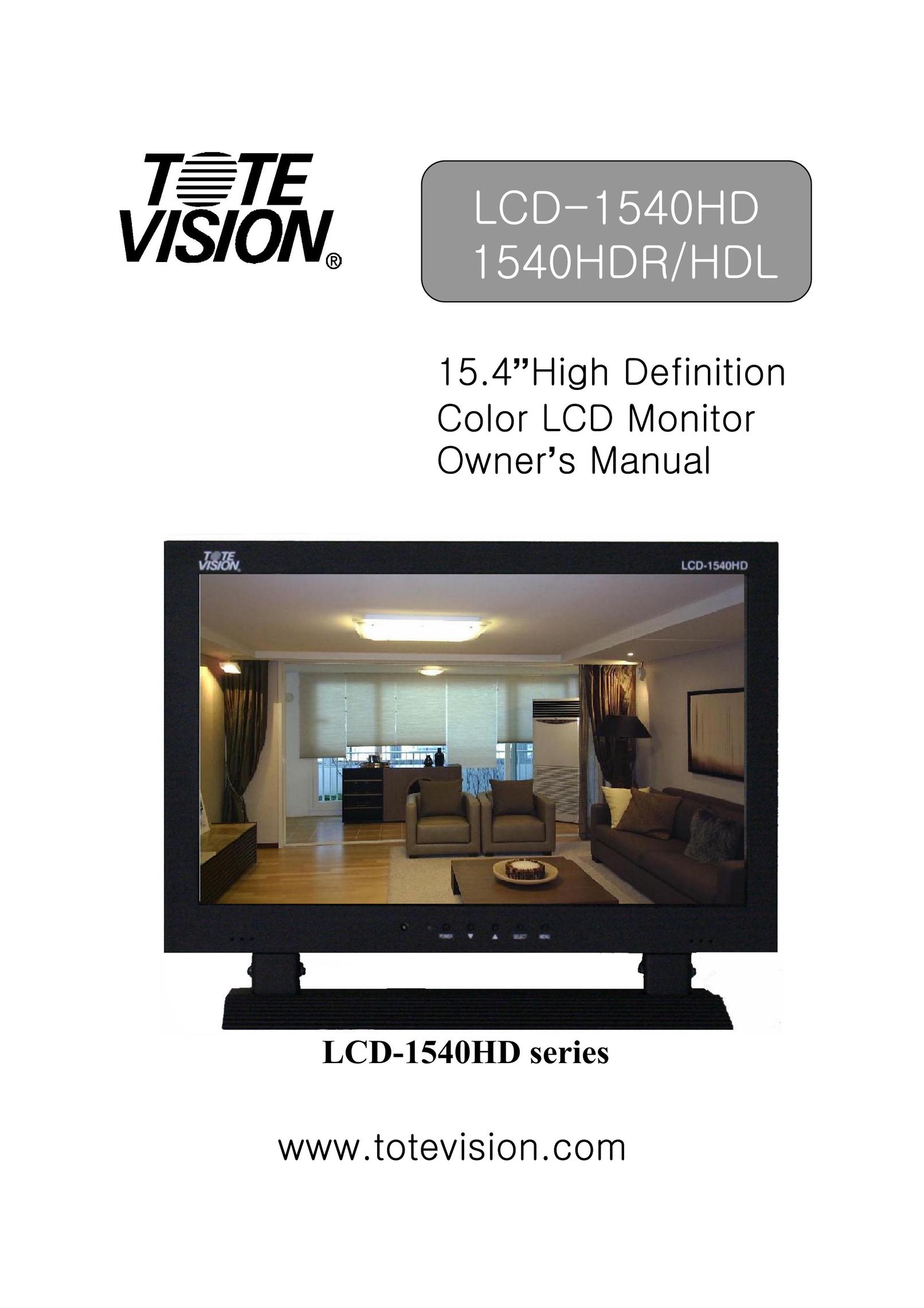 Tote Vision LCD-1540HD Computer Monitor User Manual