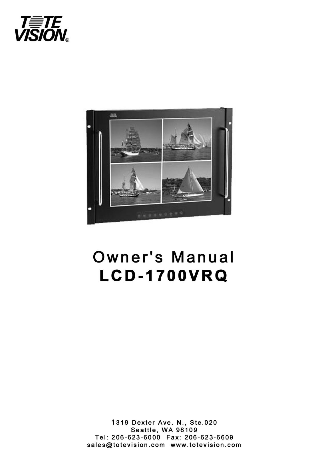 Tote Vision LCD-1700VRQ Computer Monitor User Manual